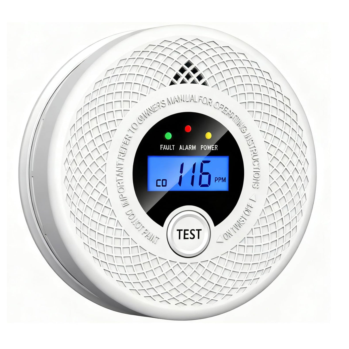 Smoke and Carbon Monoxide Detector 10 Year Battery Operated, LCD Display & Visual Alerts, Smoke and CO Detector for Home, Reliable Warning