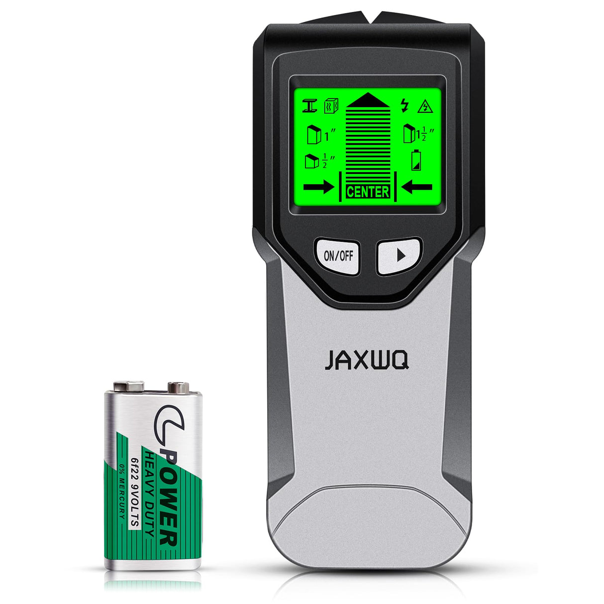 Stud Finder Wall Scanner - 5 in 1 Stud Finder Tool w/Smart Chip and HD LCD Display, Stud Detector Beam Finders for the Center and Edge of Wood AC Wire Metal Studs Joist Pipe (Silver Plate)