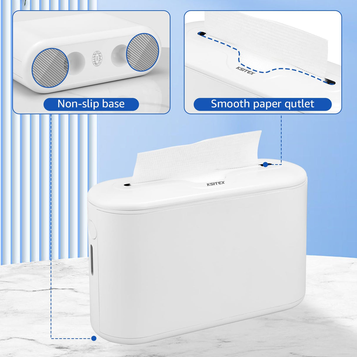 Countertop Paper Towel Holder Dispenser,Commercial Paper Towel Dispenser,Multifold Trifold Z-Fold Paper Towel Holder,Napkin Holder Dispenser,Hand Towel Dispenser for Home Kitchen Restaurant (White, M)