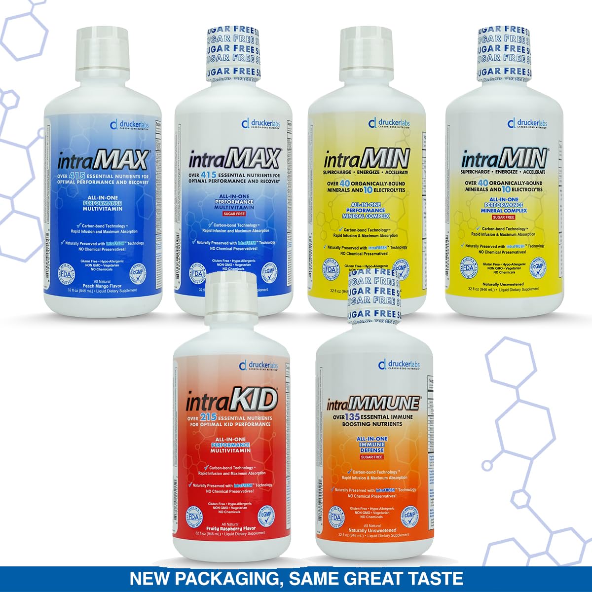 intraKID Drucker Labs Organic Liquid Multivitamin for Kids, Immune Support, Non GMO, Dairy Free, Gluten Free, Magnesium, Vitamin A,C,E, Zinc, (32 oz., Fruity Raspberry)