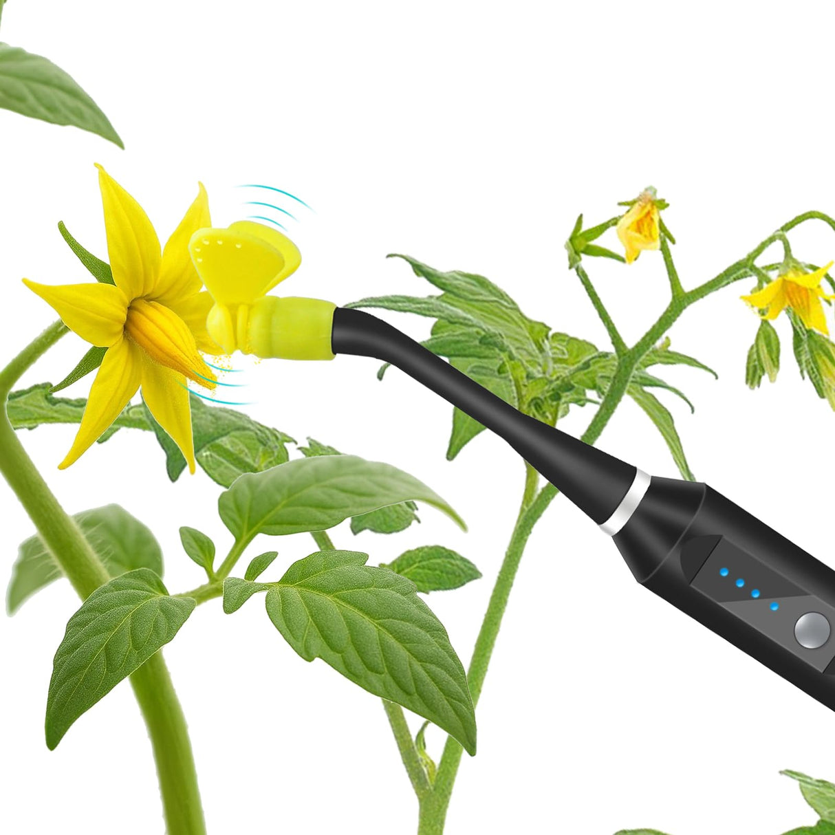 RUNWUSHENG Plant Pollination Tool - USB Rechargeable Vibrating Pollinator for Greenhouse Crops Like Tomatoes and Strawberries