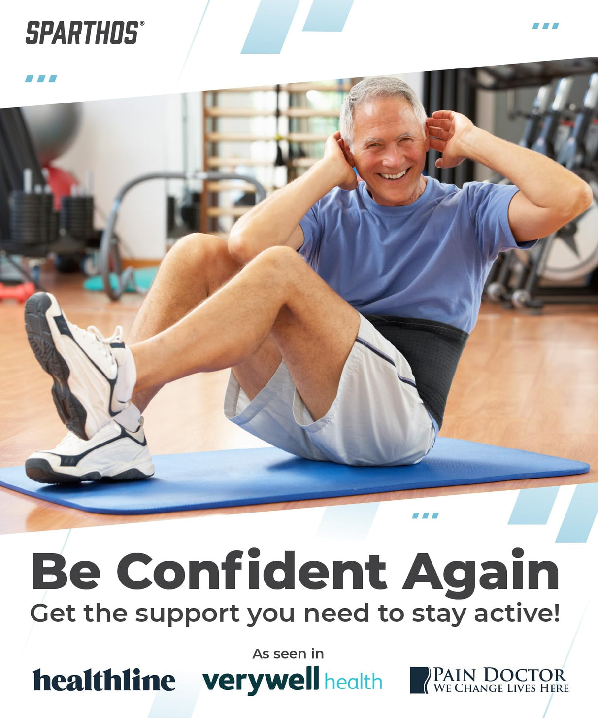 Sparthos Back Brace for Lower Back Pain - Immediate Relief from Sciatica, Herniated Disc, Scoliosis - Breathable + Lumbar Support Pad - For Men & Women - Fits 44–52″ Waist (Large, Check Size Chart)