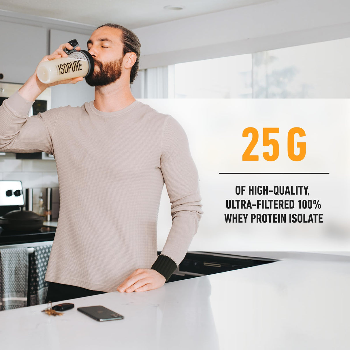 Isopure Zero Carb 100% Pure Whey Isolate Protein Powder, Lactose Free, Gluten Free, With Vitamins, Vanilla Salted Caramel, 25g Protein Per Serving, 3 Lbs, 42 Servings (Packaging May Vary)