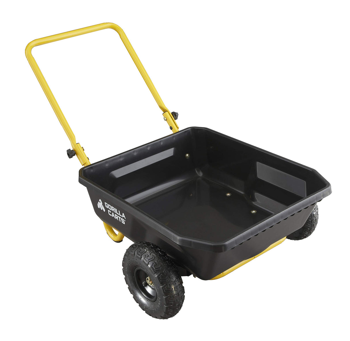Gorilla Carts Poly Dump Cart, 2-Wheel Garden Wagon, 4 Cu Ft, 300lb Capacity