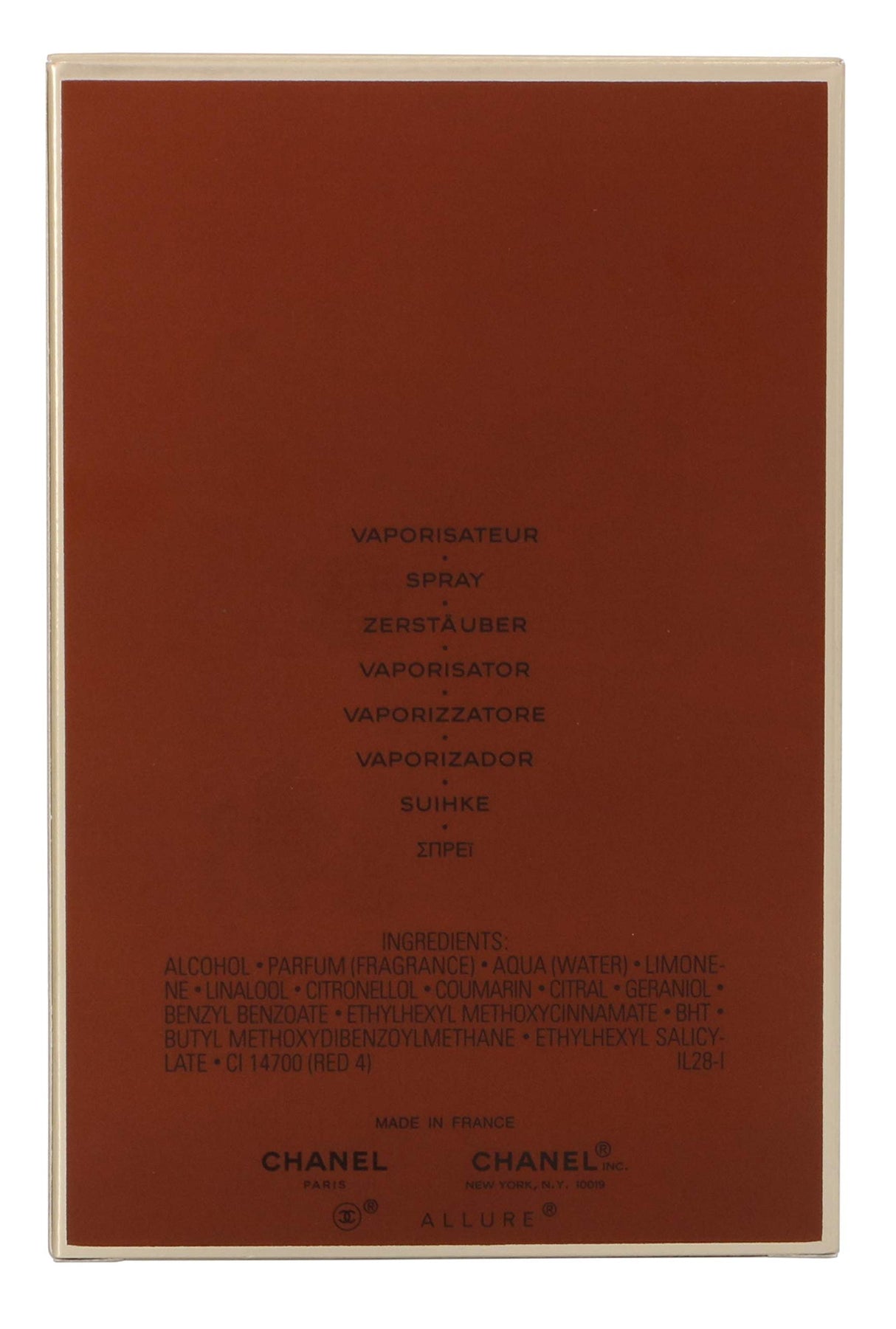 CHANEL Allure for Men - 3.4 Ounce EDT Spray