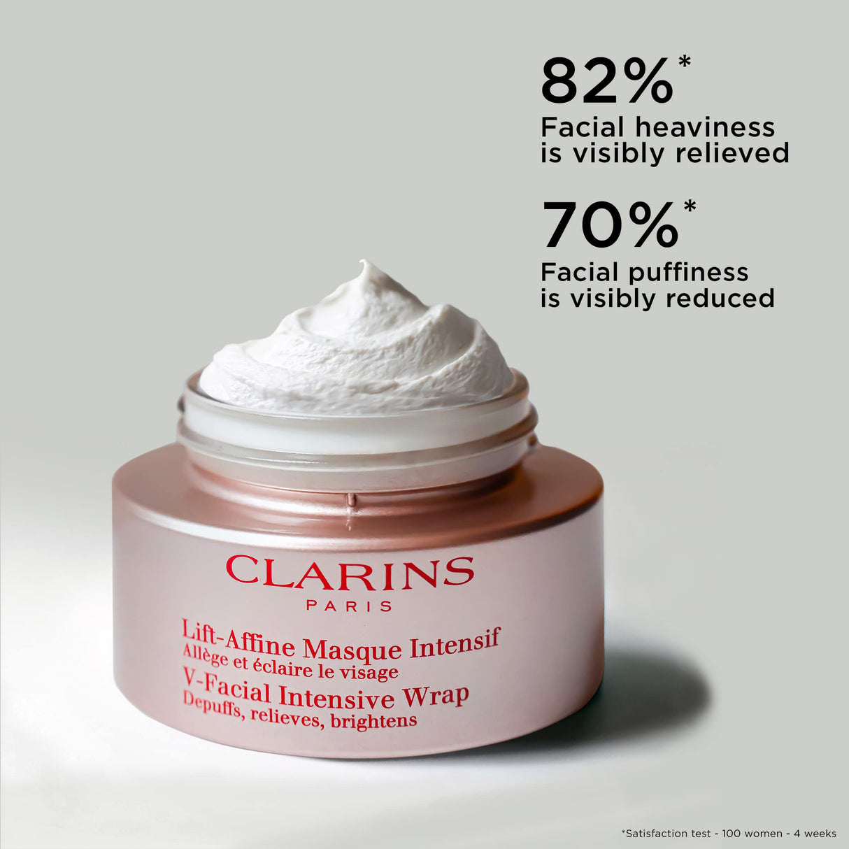 Clarins V-Facial Intensive Wrap Face Mask | Award-Winning Facial Contouring Mask | Visibly Reduces Puffiness and Swelling Caused by Stress,Heat and Hormonal Changes | Promotes Even Skin Tone | 2.5 Oz