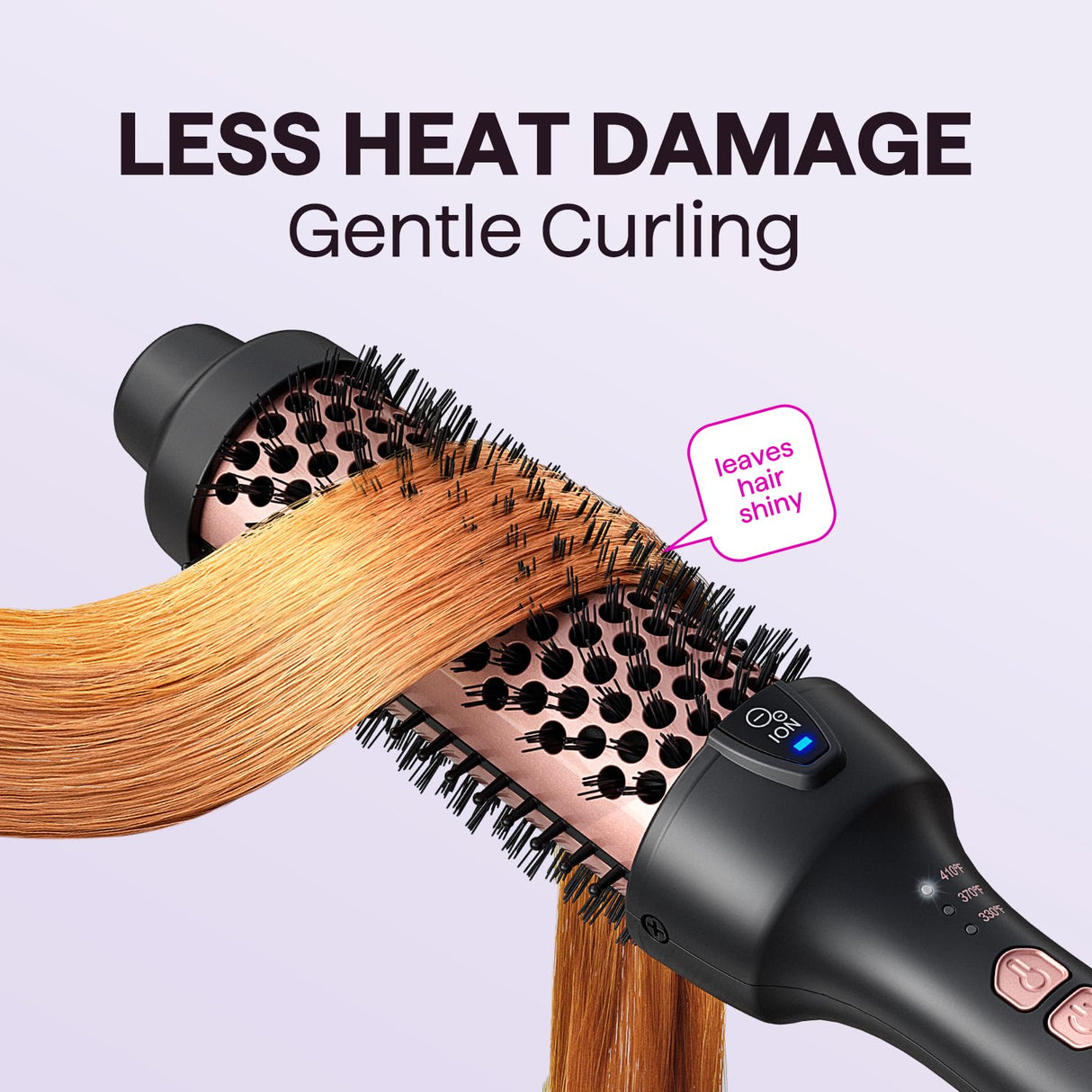 Wavytalk Updated Version Thermal Brush for Blowout Look, Blowout Express 1.5 Inch Ionic Thermal Round Brush Makes Hair Smoother Get Natural Curls, Dual Voltage, Easy to Use
