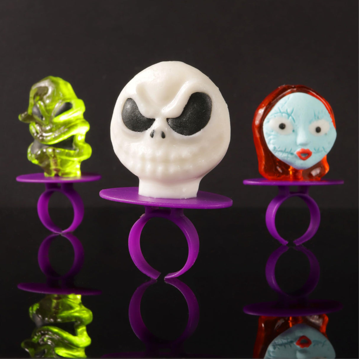 The Nightmare Before Christmas Lollipop Rings, Individually Wrapped Decorated Suckers, Halloween 2025 Candy, 18 Count
