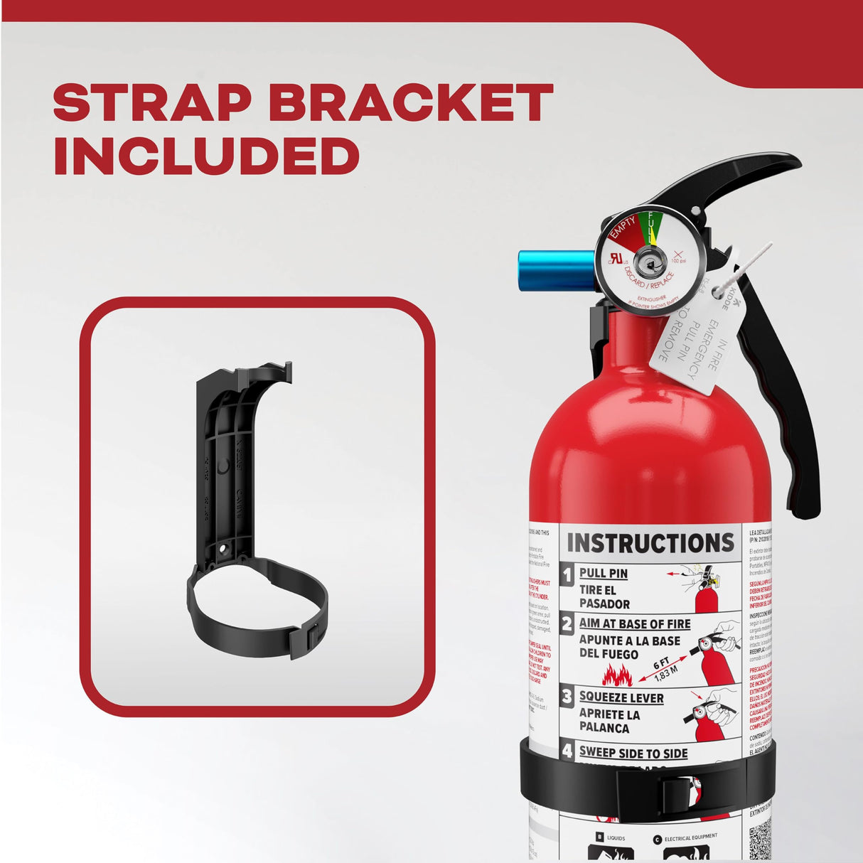 Kidde Basic 5 Fire Extinguisher for Home, 5-B:C, FA5G