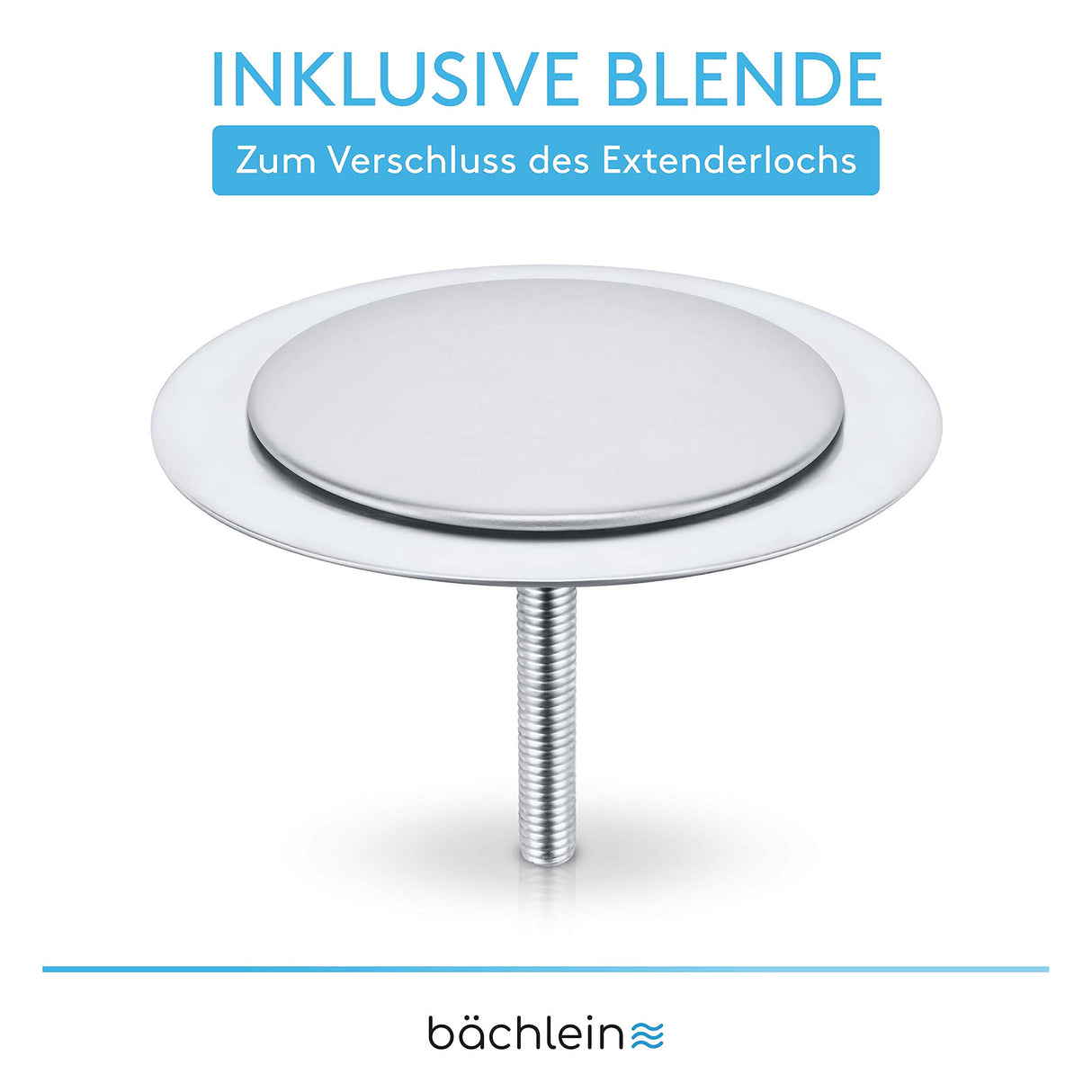 Bächlein Sink Drain Set (WITH OVERFLOW Universal Size Ø 114, Polished Stainless Steel)
