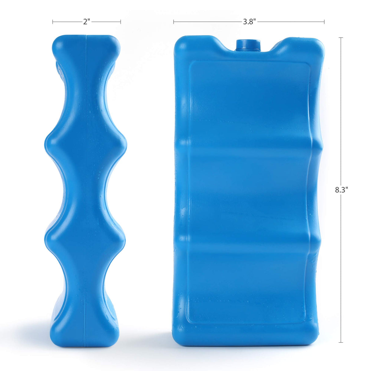 LotFancy 2PCS Contoured Freezer Packs for Breastmilk Bottle Storage, Lunch Box, Insulated Bags, Long Lasting Reusable Cool Packs for Beer Cans Soda, Camping Beach Picnic