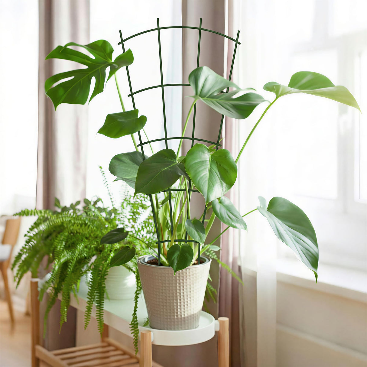Thealyn 24" Metal Plant Trellis, Climbing Plant Support, 4 Pack (Green)