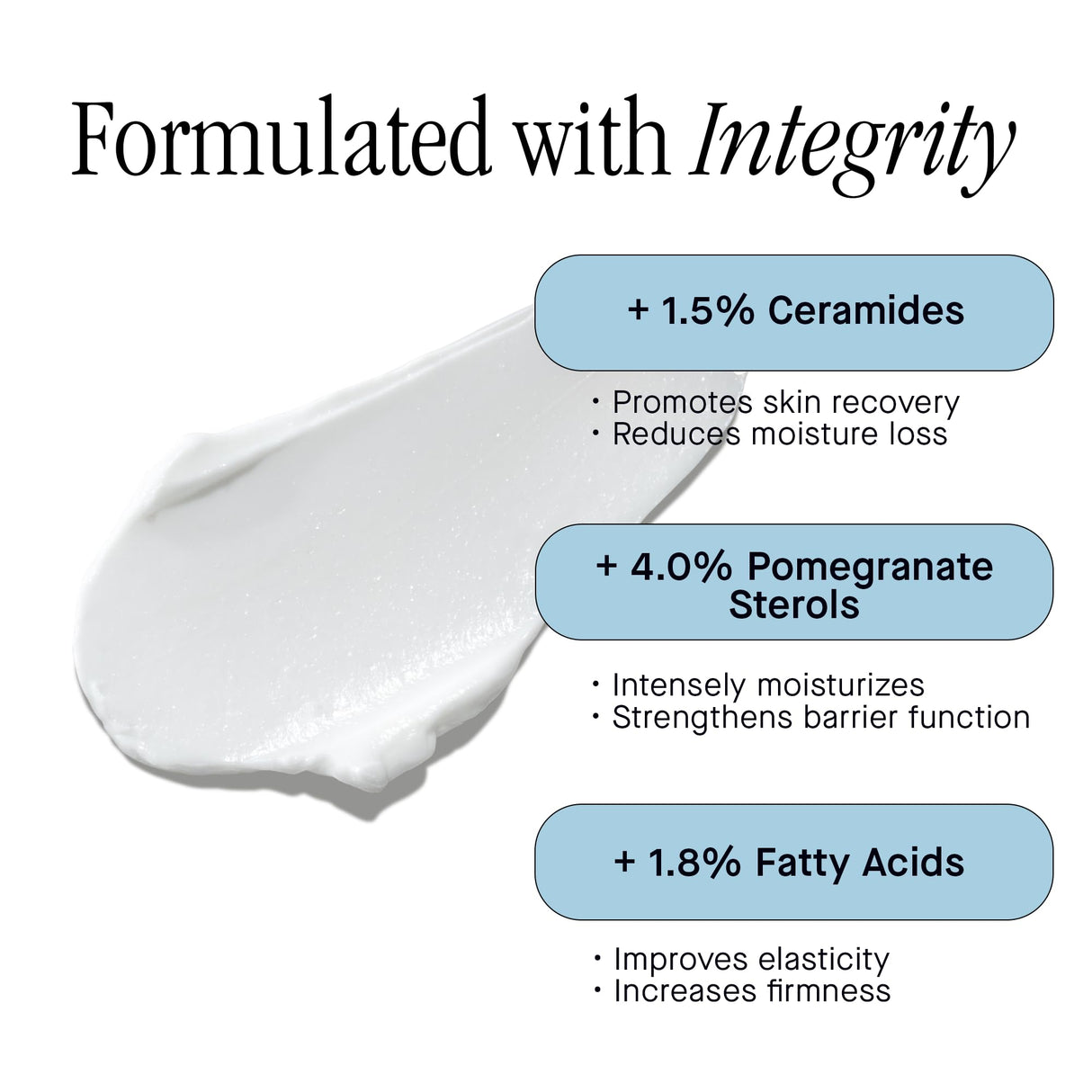 Brandefy Tri Lipid Replenish Treatment - 1.5% Ceramides, 4.0% Sterols, 1.8% Fatty Acids - Peptide Moisturizer, Hydrating Face Cream, Made in the USA (1.6 Oz)