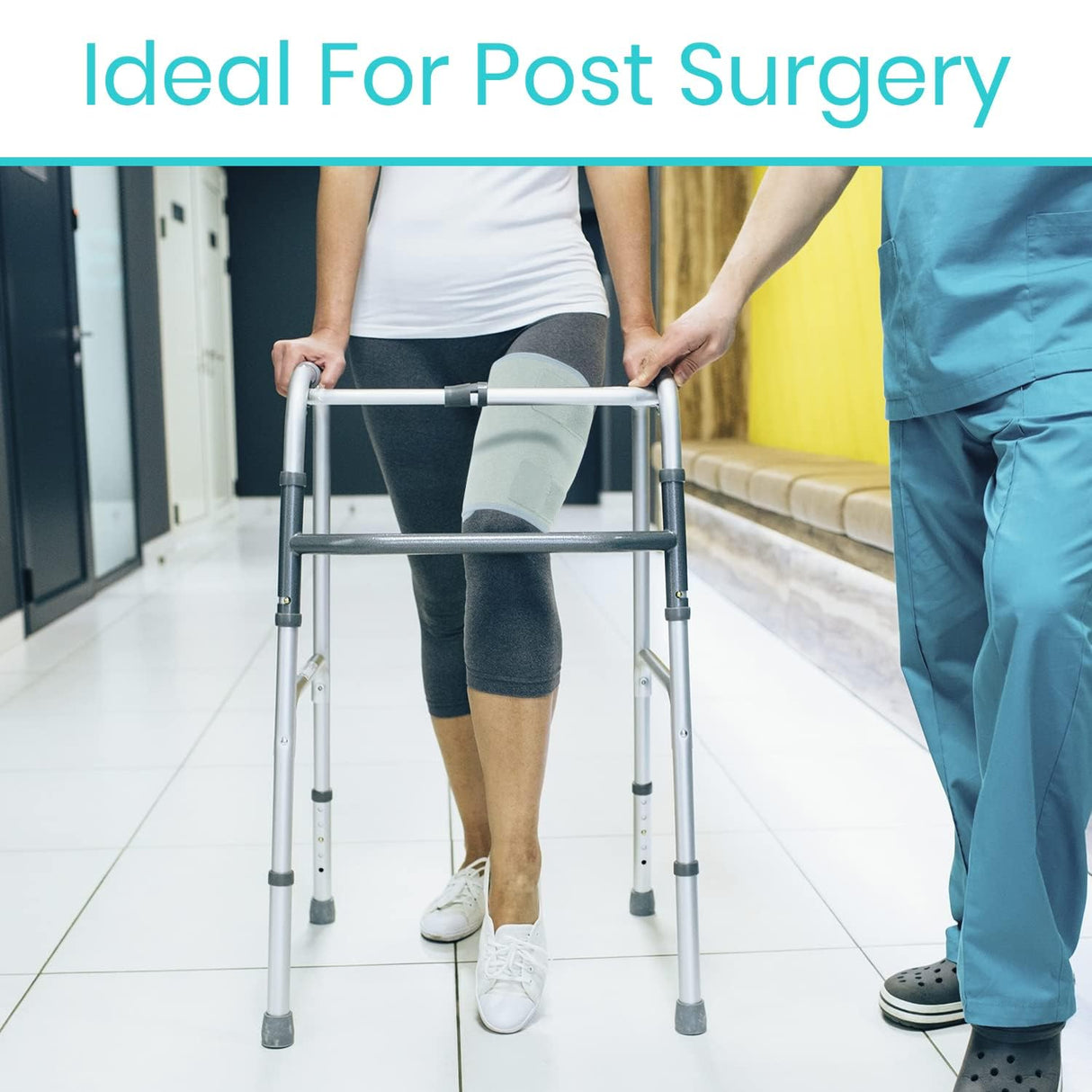 Vive Thigh Brace - Hamstring Quad Wrap - Adjustable Compression Sleeve Support for Pulled Groin Muscle, Sprains, Quadricep, Tendinitis, Workouts, Sciatica Pain and Sports Recovery - Men, Women (Grey)