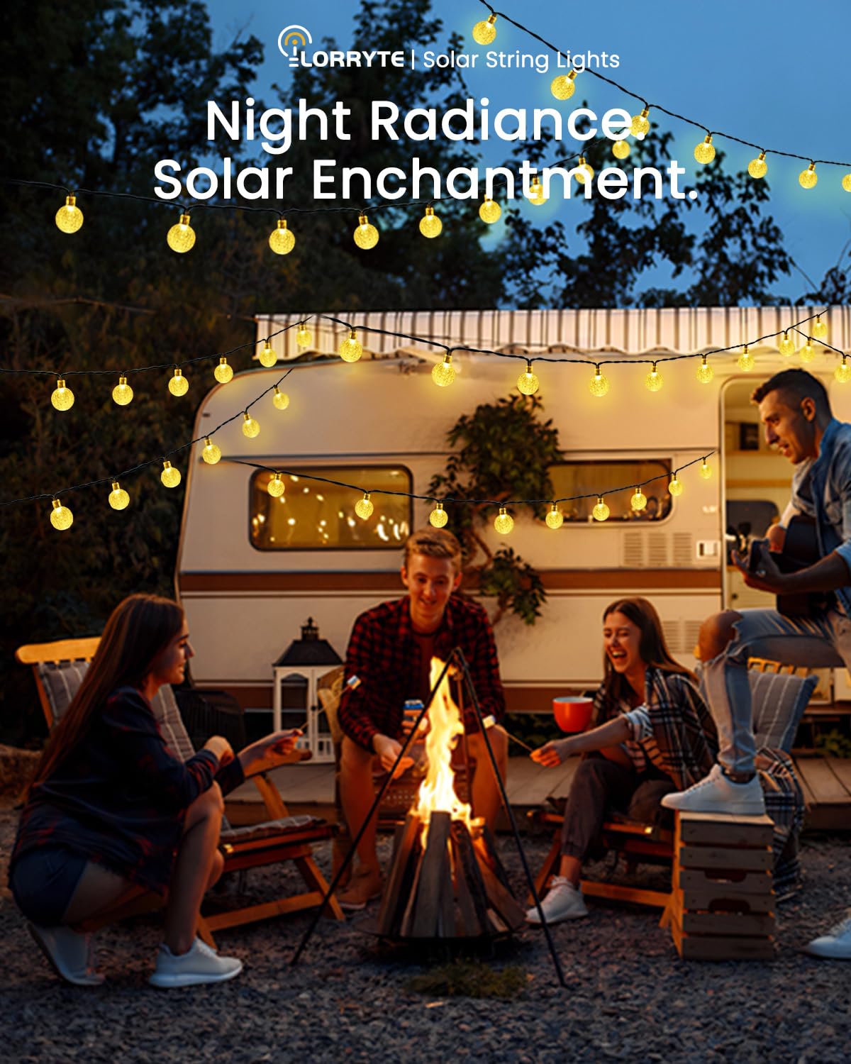 2-Pack 64FT 100 LED Crystal Globe Solar Christmas String Lights Outdoor, Waterproof Solar Lights for Outside, 8 Lighting Modes Christmas Decorations for Garden Yard Porch Wedding Patio(Warm White)