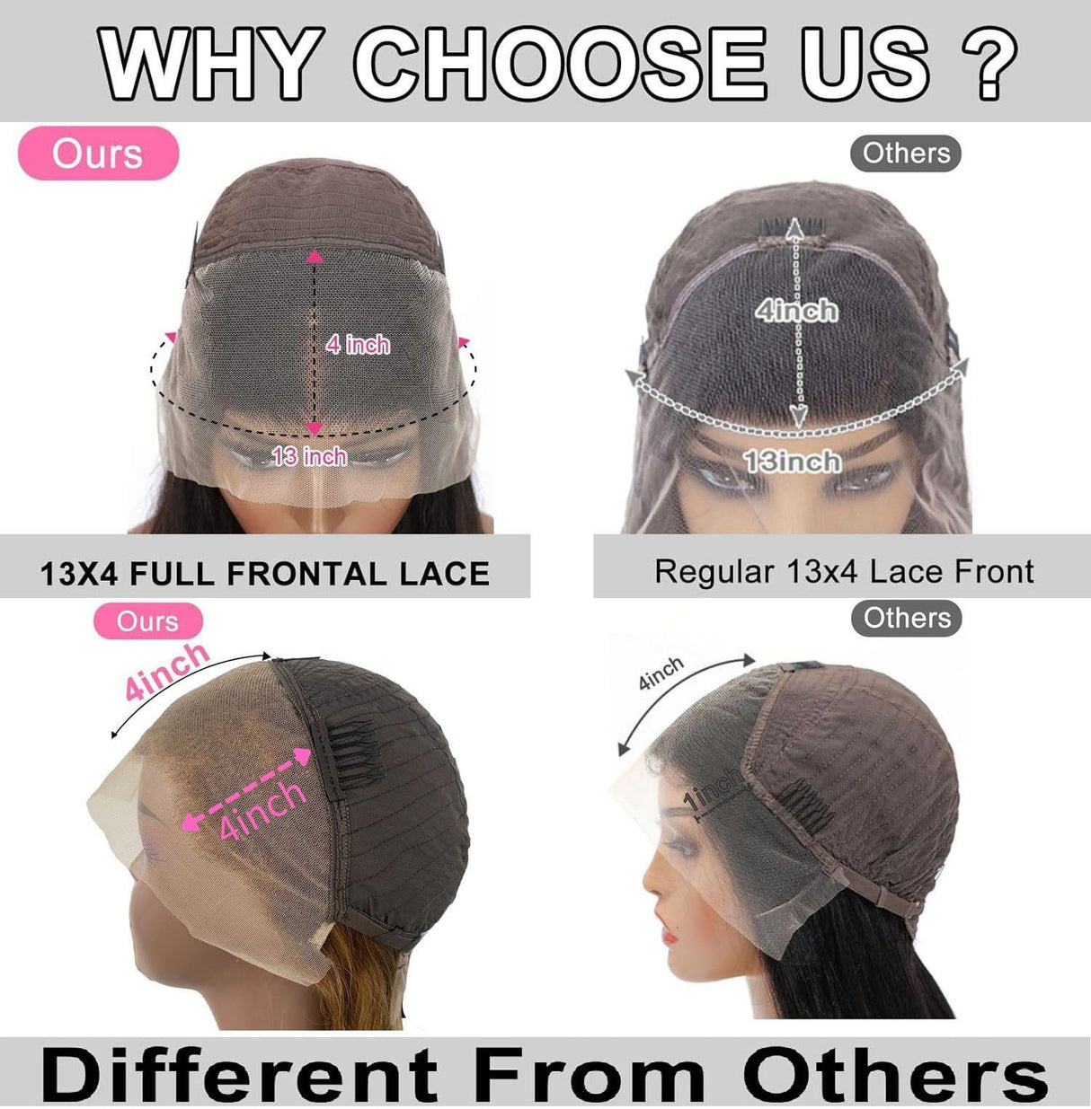 Highlight Wig Human Hair 26inch 200% Density 13x4 Full Frontal HD Transparent Lace Pre Plucked Ombre Straight Lace Front Wig Human Hair Brown Colored Glueless 100 Natural Human Hair Wigs For Women