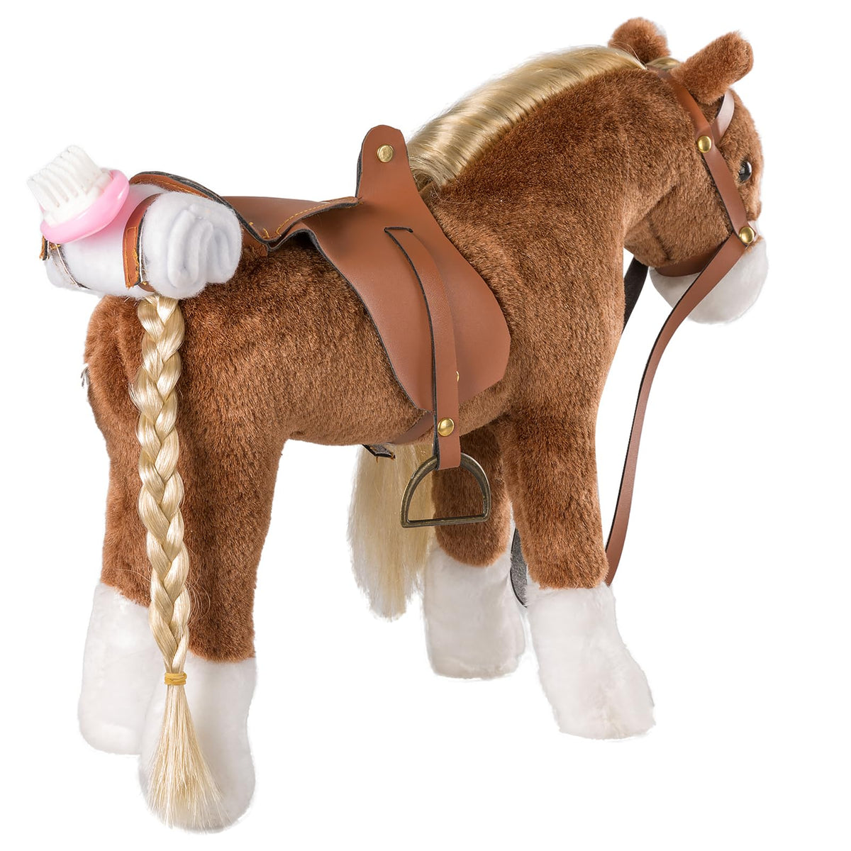 HollyHOME Horse Stuffed Animal,Horse Toys for Girls, Brown Pony, 11"
