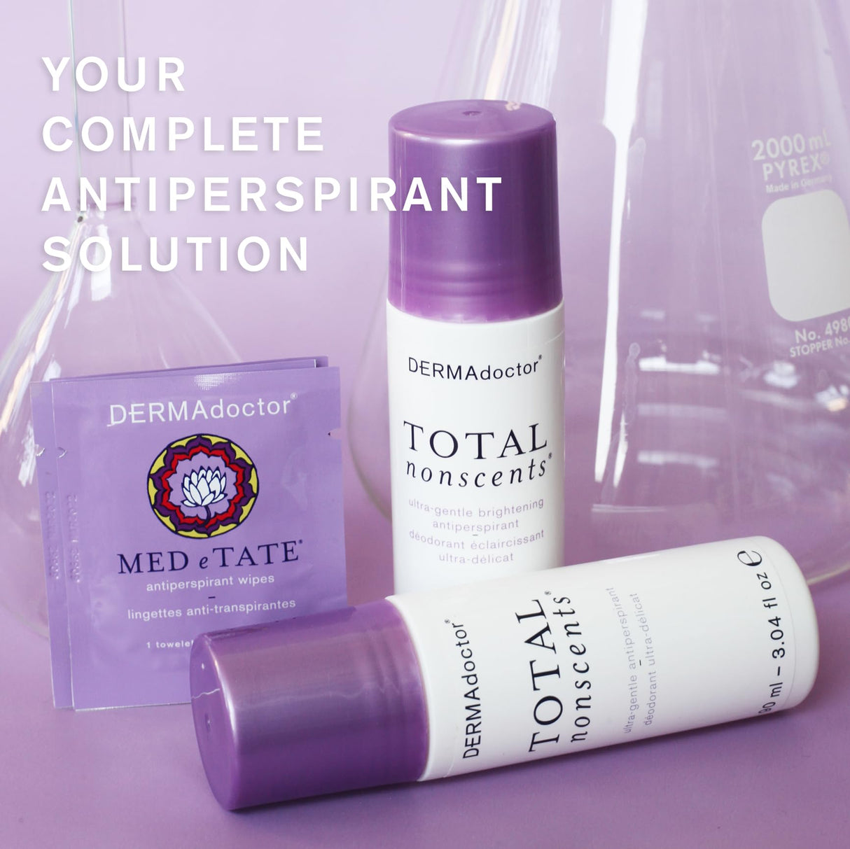 DERMAdoctor Antiperspirant Wipes, Dermatologist Formulated Hyperhidrosis Treatment for Body, Hands and Feet Anti Sweat Wipes, Hypoallergenic Deodorant, Individually Wrapped - 30 Count