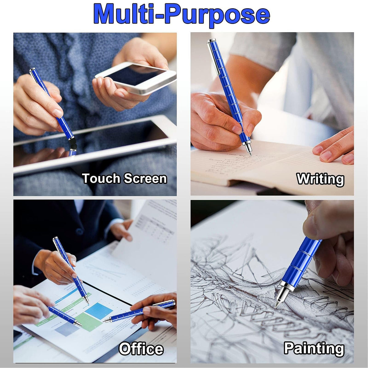 Fidget Gel Pen Gifts for Teens, Cool Gadget for Men Office Desk Accessories