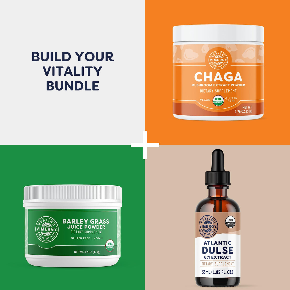 Vimergy Wild Blueberry Powder –Protects Brain Health* - Supports Cardiovascular Function* – Organic, Vegan & Gluten-Free – Trial Size 125g