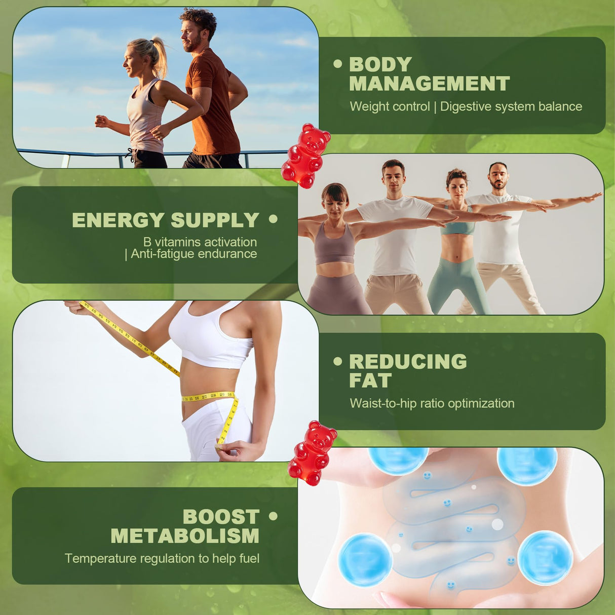 LanranBee Apple Cider Vinegar Gummies with Vitamins B12 Multivitamin ACV Supplement Gummy –Supports Digestion, Energy, Weight Management & Gut Health – Vegan, Non-GMO, Gluten-Free – 120 Count