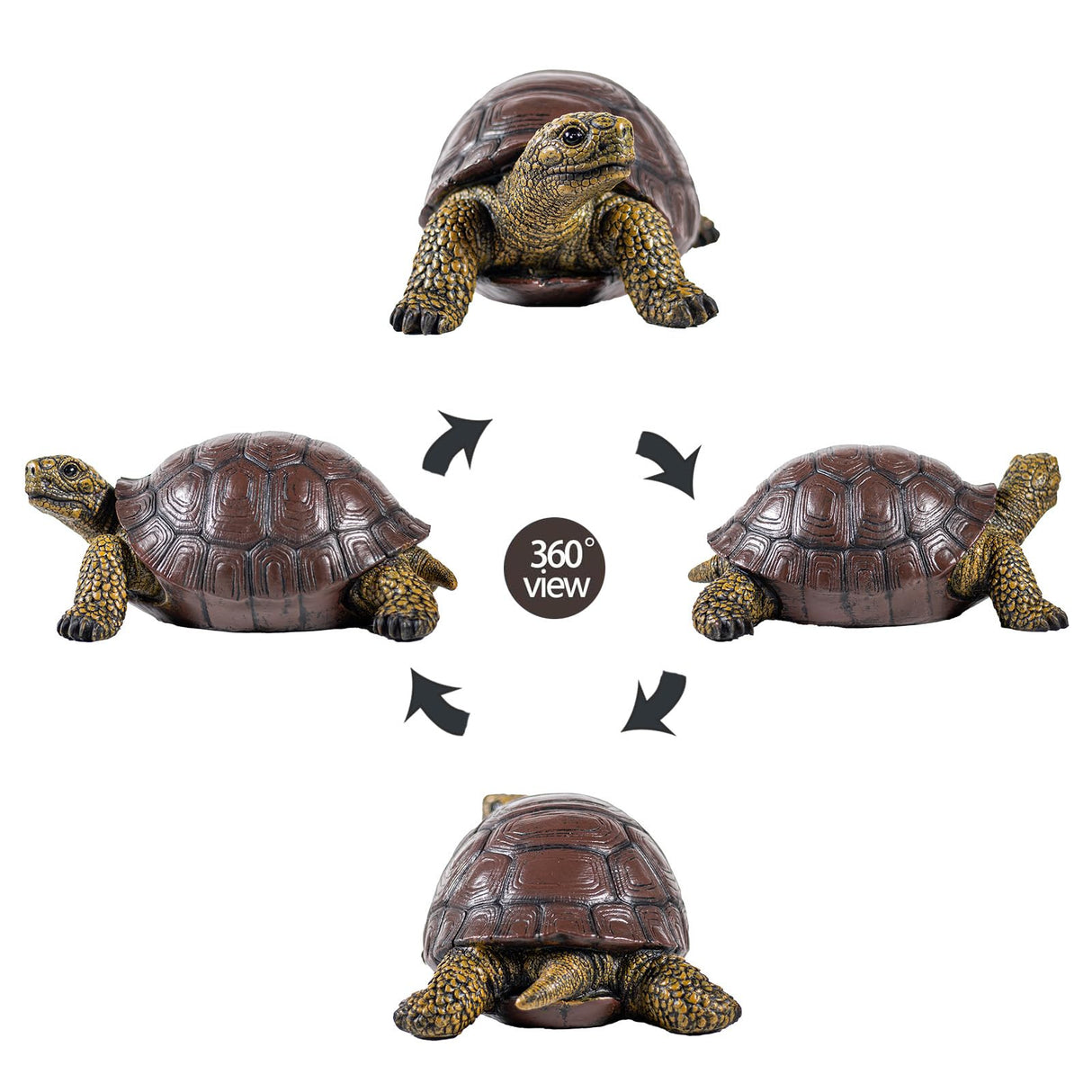 SHAODIE Garden Turtle Statue, Large Resin Tortoise Sculpture, 13L x 8.6W x 5.5H inches, Outdoor Yard Lawn Ornament,Home Decor
