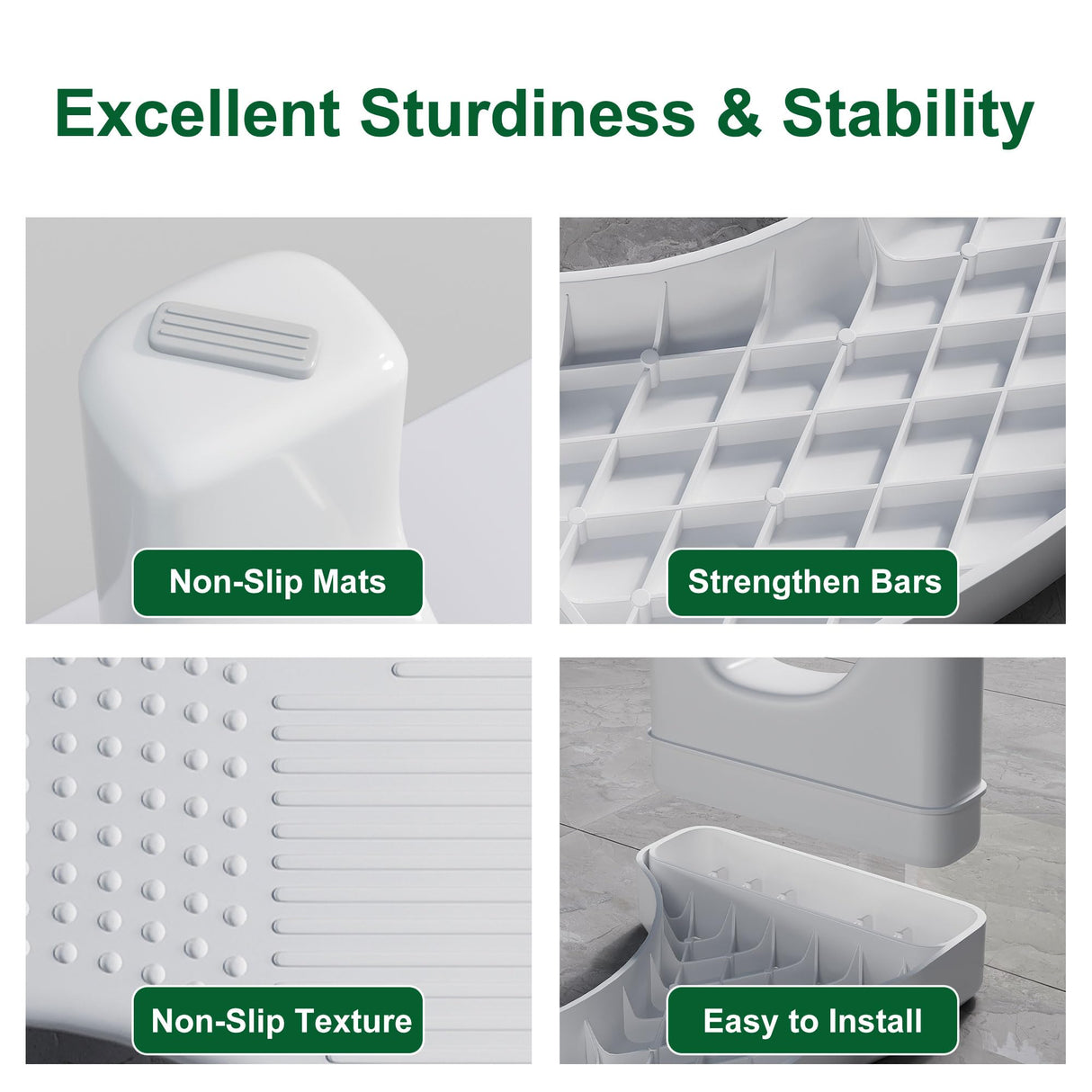 Kzeirm Toilet Stool, Poop Step Stool for Bathroom, Toilet Foot Pooping Stool for Adults, Portable Travel Squat Bench for Feet, Banco para Baño Toilet Leg Raiser