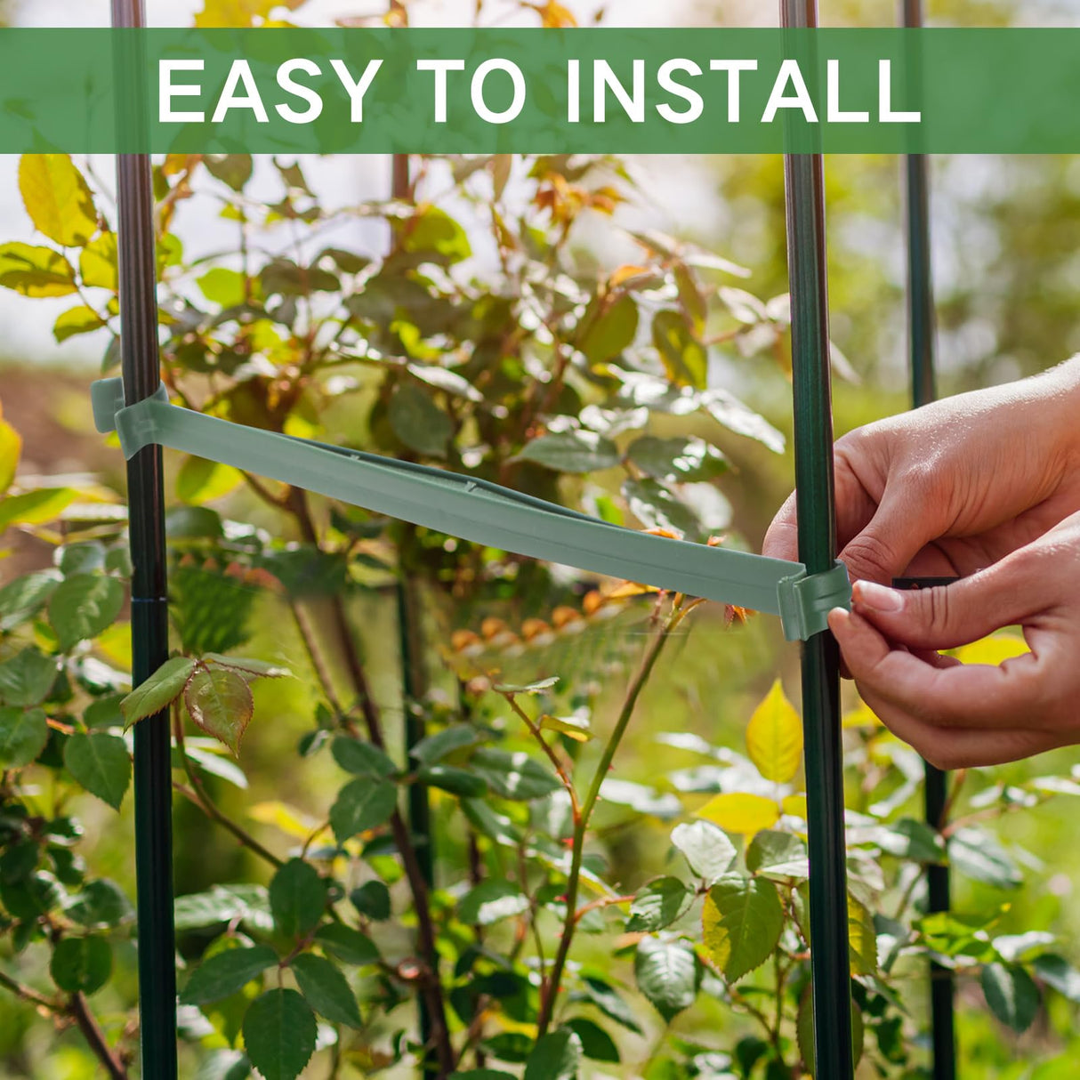 Geelin 200 Pcs Plant Stake Arms for Tomato Cage, 11.8" Expandable Trellis Connectors, 11mm Bayonet Diameter Plant Stakes for Climbing Plants, Tomatoes Stakes, Vegetables