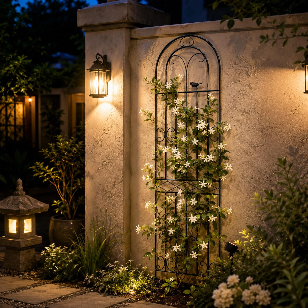 2 Pack 78.7" x 19.6" Iron Arch Decoration Garden Trellis, Metal Climbing Plant Trellis for Heavy Vines, Roses, Flowers, and Vegetables, Perfect for Gardens, Lawns.