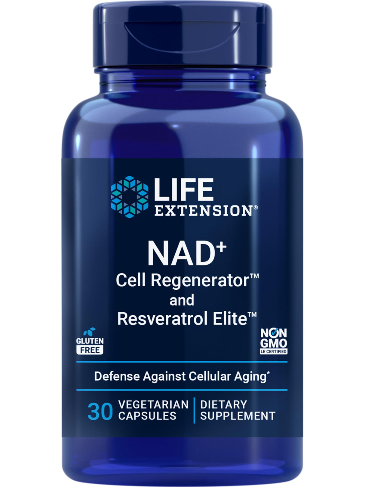 Life Extension NAD+ Cell Regenerator and Resveratrol Elite, NIAGEN nicotinamide riboside, Trans-resveratrol, quercetin, Fisetin, for Longevity, Energy, and oxidative Stress, 30 Vegetarian Capsule