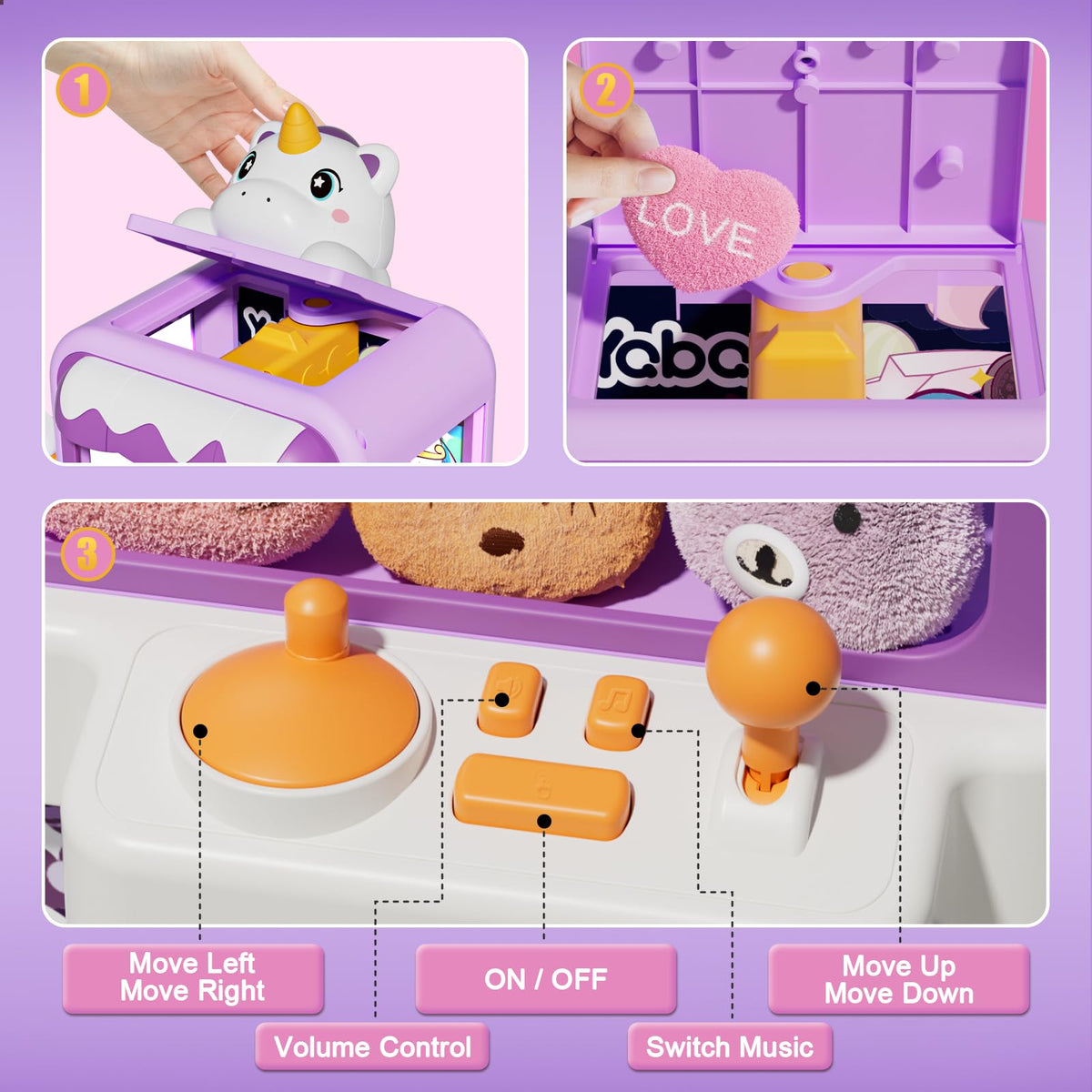 Claw Machine for Kids Girl, Vending Machines Toys for Girls 3 4 5 6 7 8