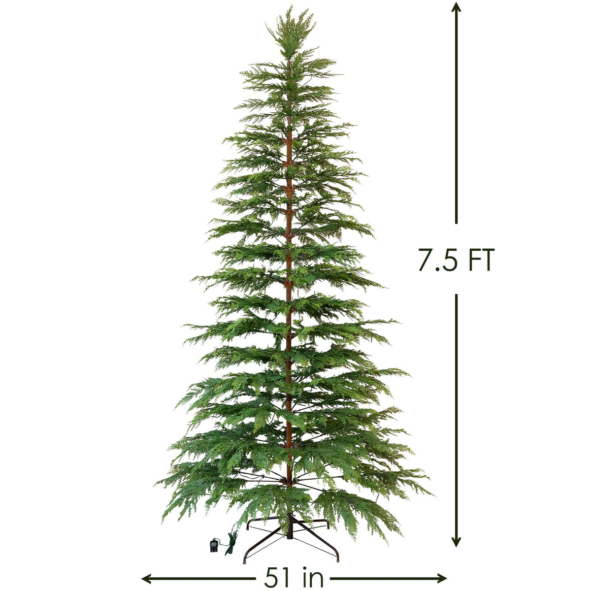Christmas Decorations - 7.5 Ft Pre-Lit Twinkle Christmas Cypress Tree