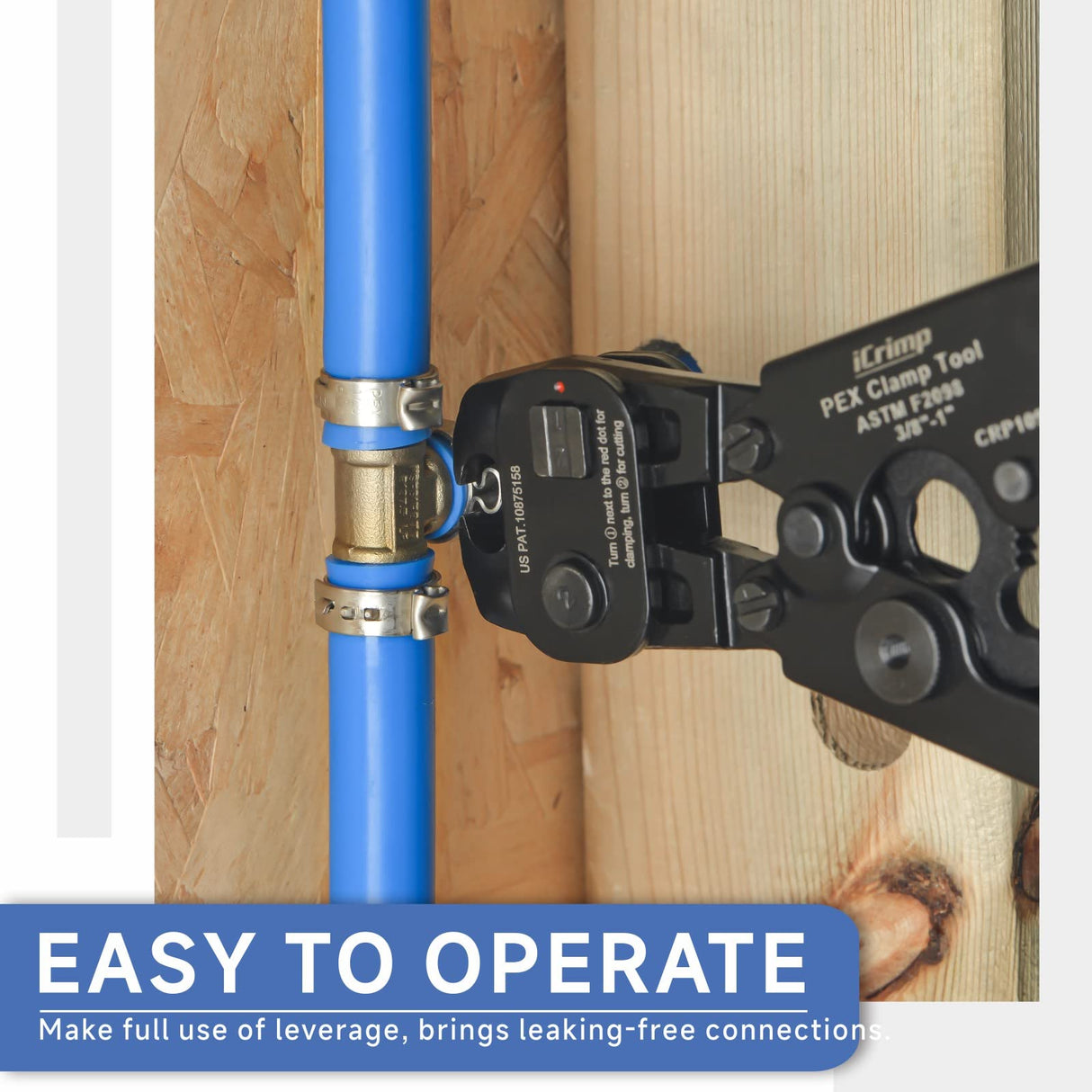 iCRIMP Ratchet PEX Cinch&Remove Tool for 3/8 to 1-inch Stainless Steel Clamps-work with ASTM F2098 and Non 2098 Single Ear Hose Clamps