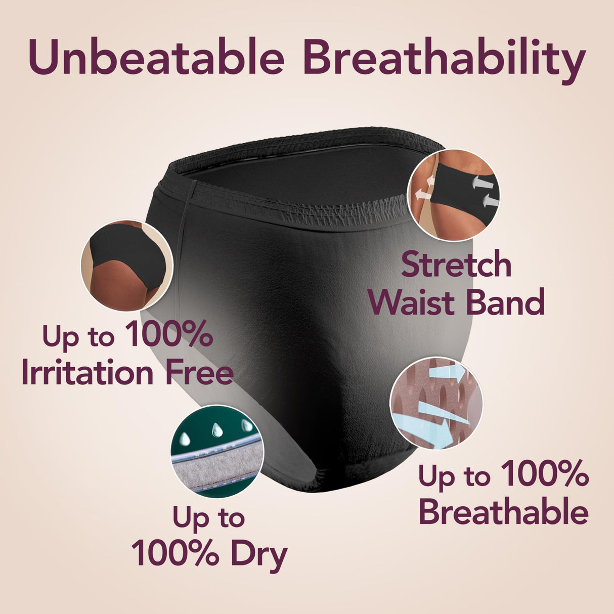 Depend Silhouette Adult Diapers, Incontinence & Postpartum Bladder Leak Underwear for Women, Maximum Absorbency, Medium, Black, 56 Count (2 Packs of 28), Packaging May Vary