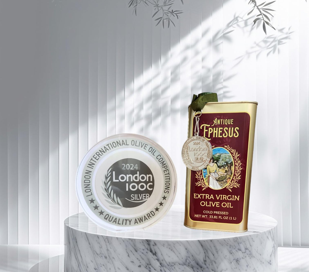 Extra Virgin Olive Oil Cold Pressed - London Award-Winning - 33.81 Fluid Ounce,Antique Ephesus, Mediterranean Region of Ayvalik Turkey (Extra Virgin)