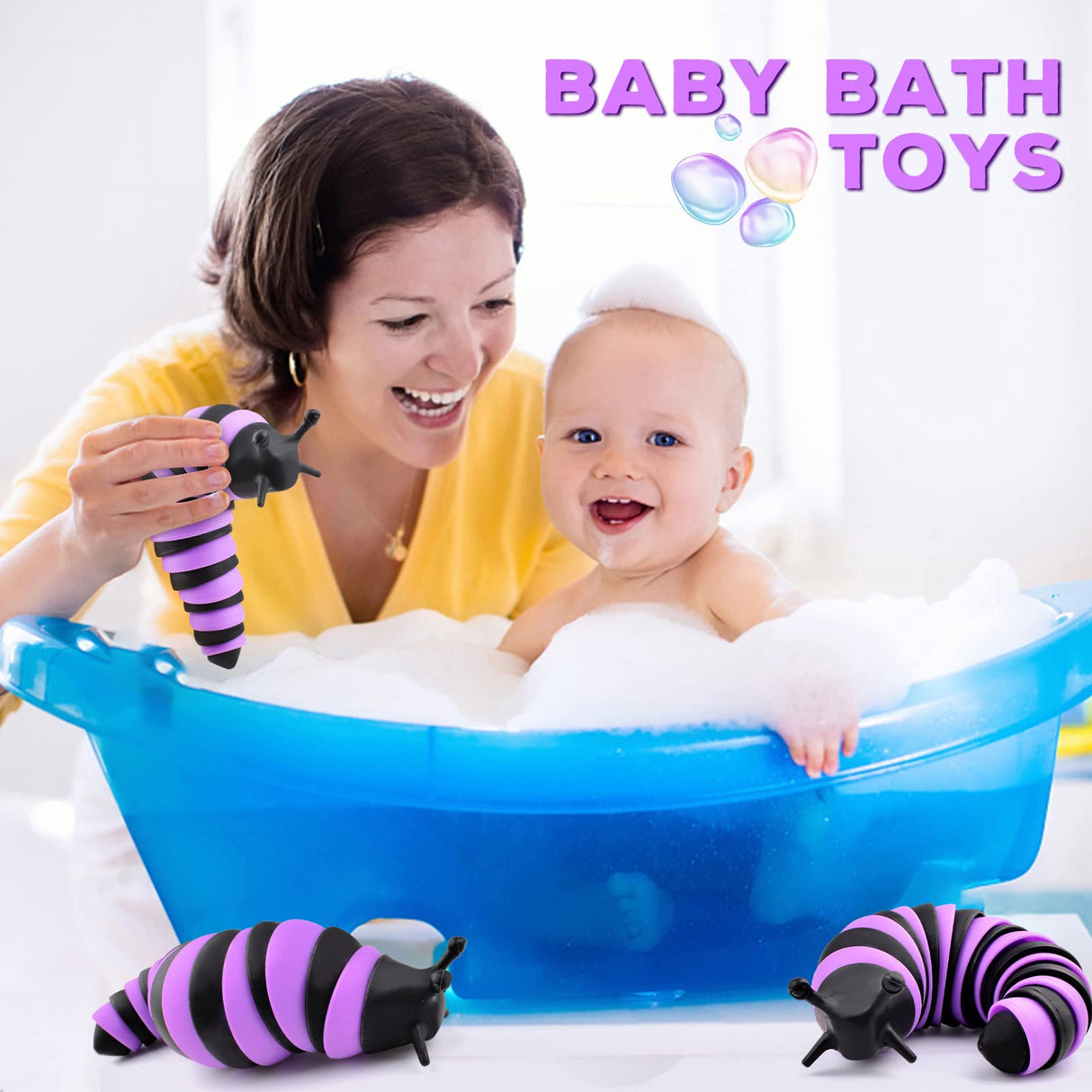 Cevioce Fidget Slug Toy, Sensory Slug Fidget Toy for Kids & Adults, 1 PC Cute Autism Sensory Toys for Autistic Children|Great Birthday Gift for Girls Boys - Christmas Stocking Stuffers for Toddler