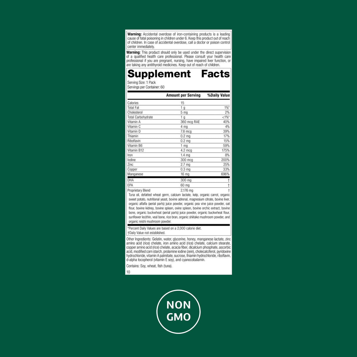 Standard Process General Health Pack - Daily Multivitamin & Mineral Supplement - Supports Foundational Health & Immune Function - 60 Packs