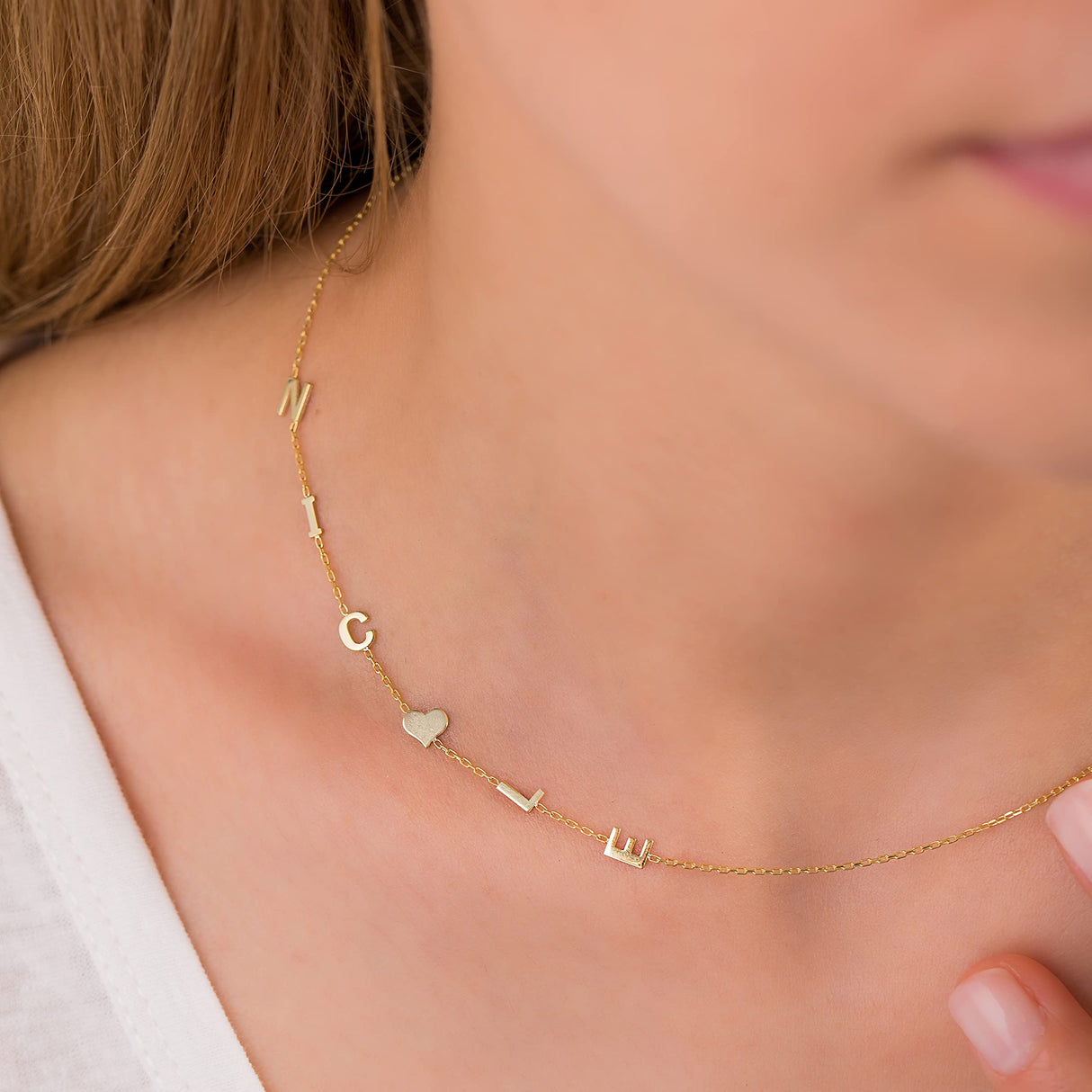 925 Sterling Silver Sideways Initial Necklace, Custom Letter Name Necklace with Symbol, Personalized Jewelry, Gift for Her, Mother's Day Necklace, Christmas Gift