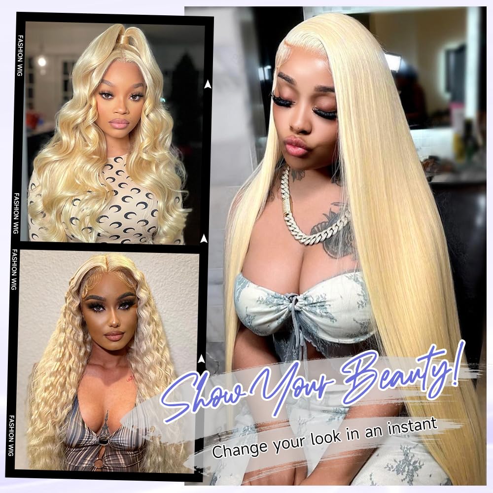 Gurdasa 30 Inch 613 13x6 Lace Front Wig Human Hair 200 Density Blonde Wig Human Hair Blonde Body Wave Lace Front Wigs Human Hair Pre Plucked 613 HD Lace Frontal Wigs Human Hair 613 Human Hair Wig