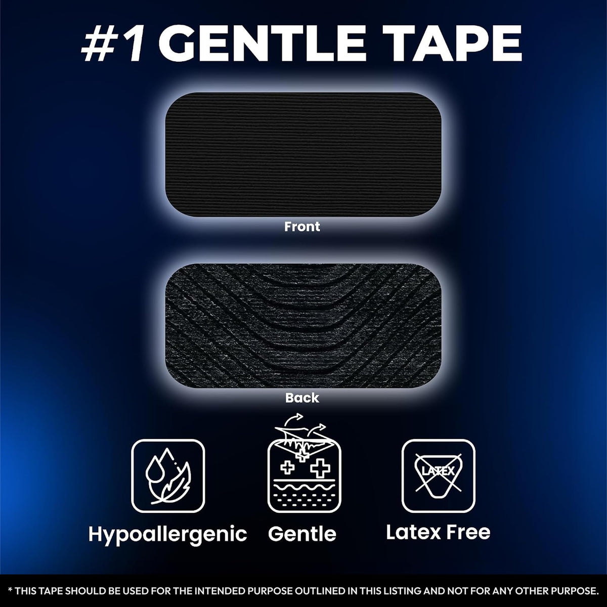 VIORY Gentle Tape (30 Pack) - Pain Free Removal, Hypoallergenic & Latex Free