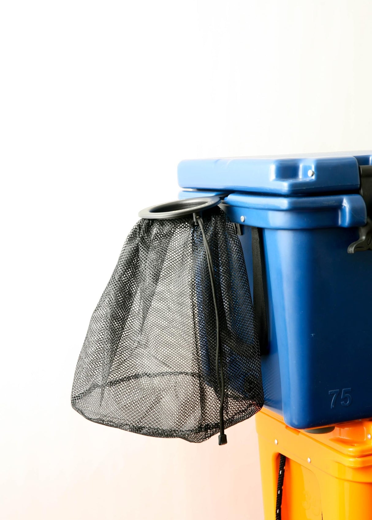 the Cooler can- Outdoor Cooler Trash Can Accessory - Attaches to Most Brands of Roto-Molded Coolers- No Tools Required - Portable Trash Holder for Boats, Fishing, Camping, Truck Beds, SXS's & ATV's -