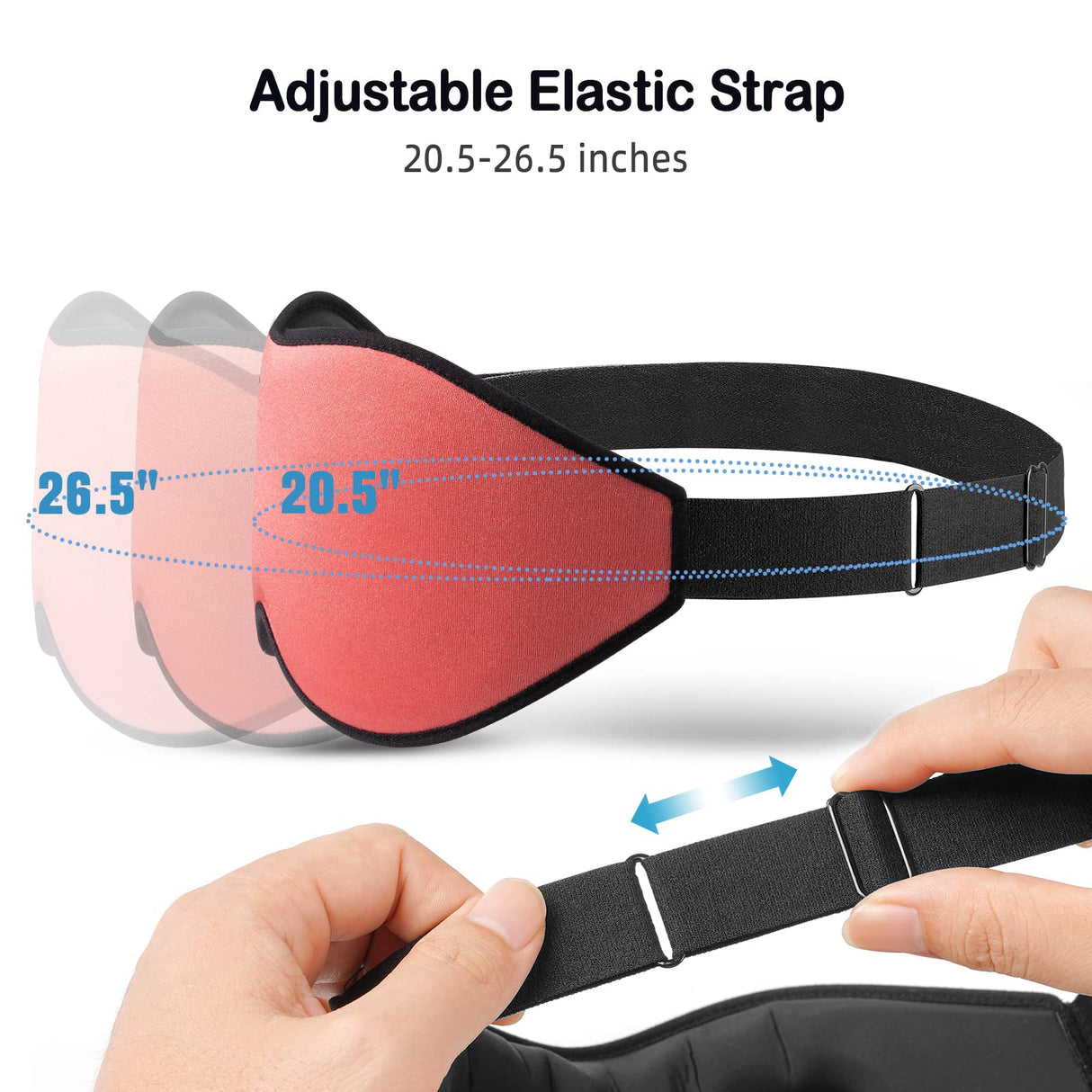 LitBear Sleep Masks for Women, Sleep Eye Mask for Sleeping, Comfortable Night Sleeping Mask, Soft Contoured Eye Cover for Sleeping with Elastic Strap for Side Sleeper Flying Shift Worker Light Sleeper