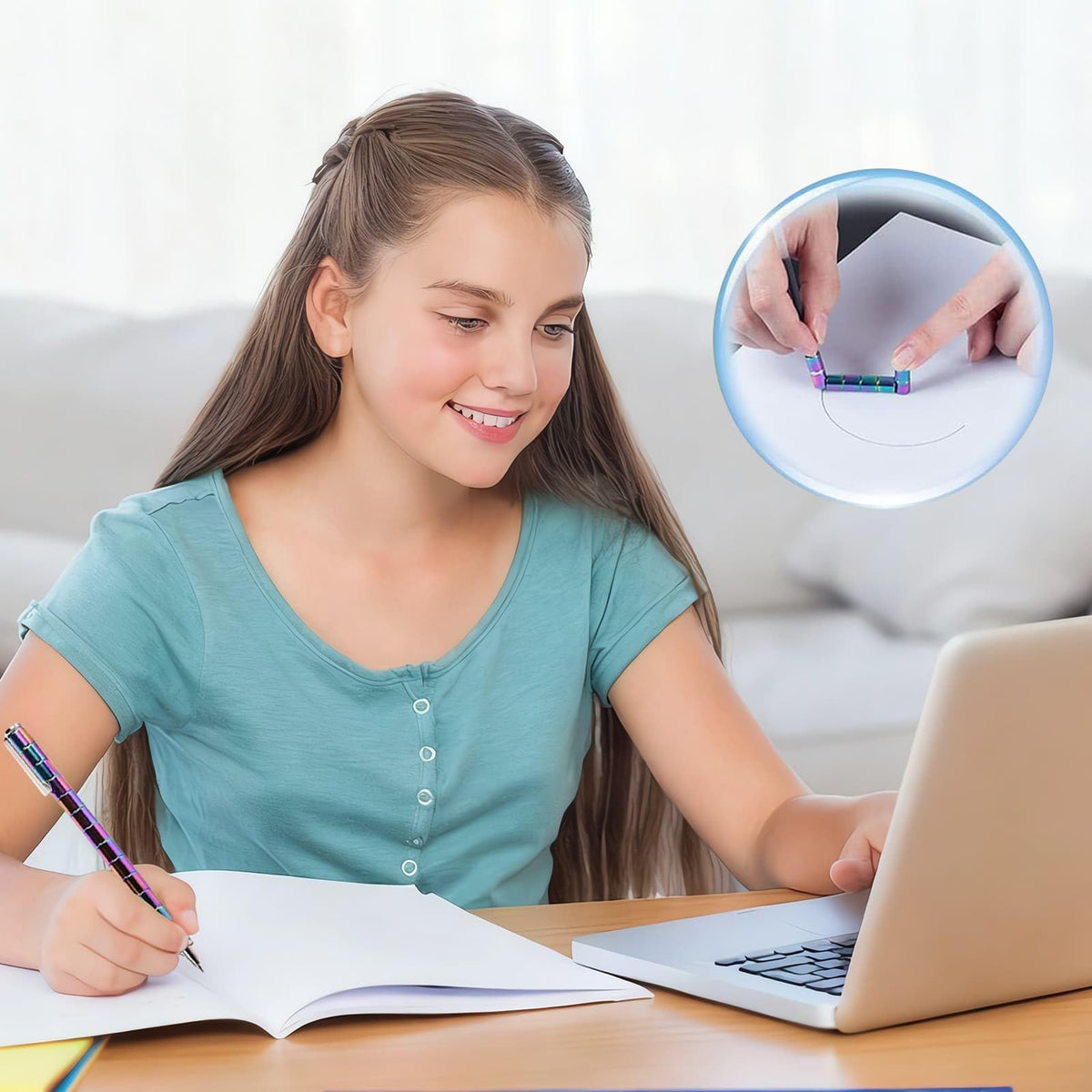 Magnetic Fidget Pen Teen Gifts: Cool Gadget For Men Teacher Appreciation Gifts Graduation Gift For Her Him Stress Relief Fidget Toy For 13 14 15 16 17 18 Year Old Boys Girls,Office Desk Accessories