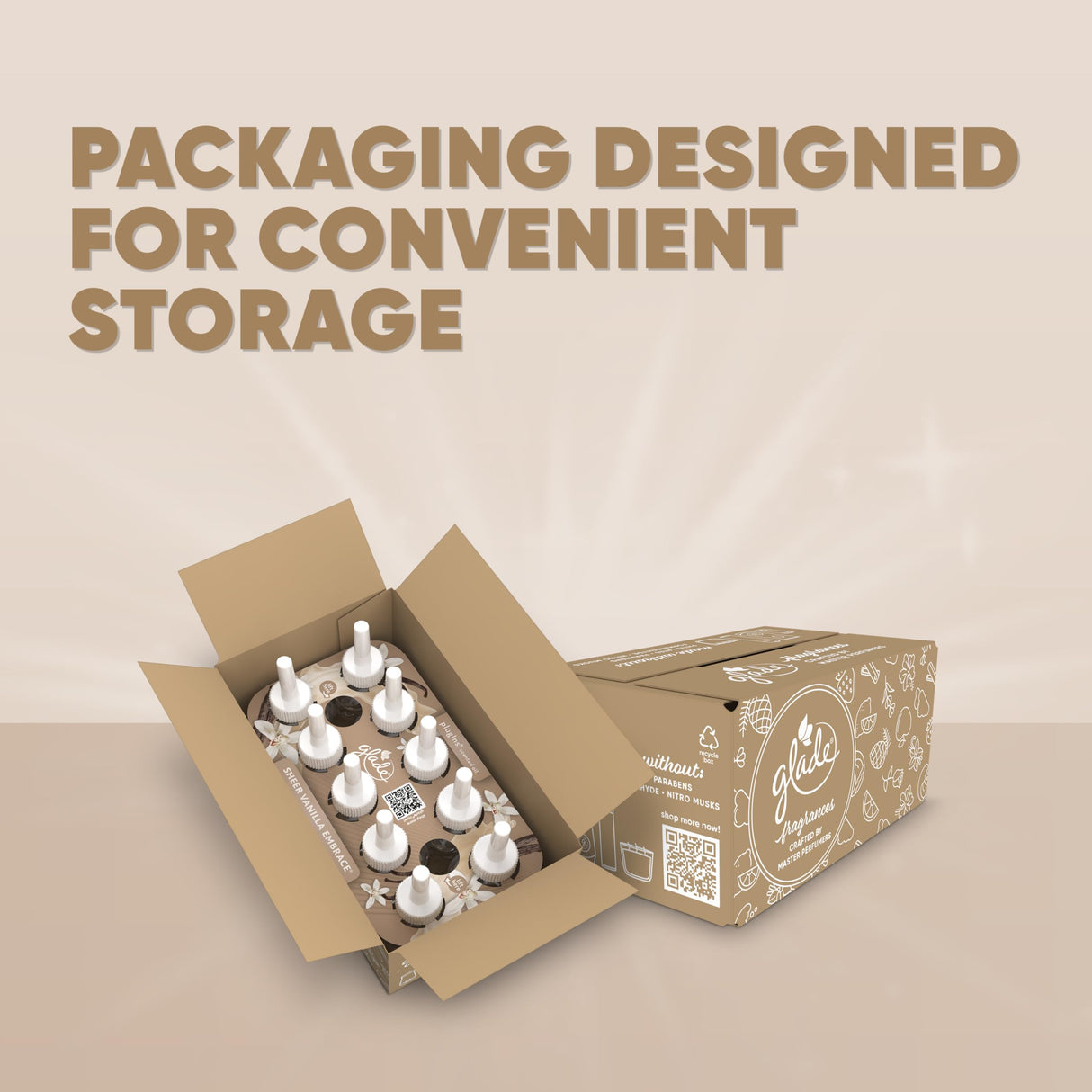 Glade PlugIns Refills Air Freshener, Sheer Vanilla Embrace, Scented and Essential Oils for Home and Bathroom, 0.67 Fl Oz, 10 Count