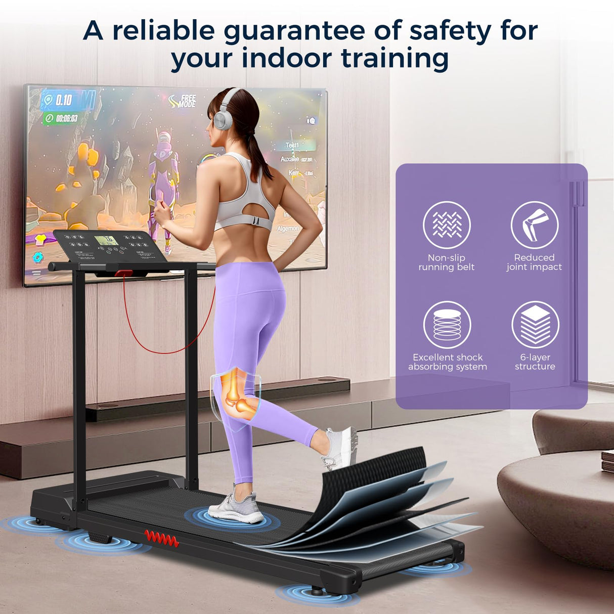 mudfac Walking Pad with Handle Bar, 3.0HP Under Desk Treadmill for Home Small with LED Display. Foldable Walking Pad Treadmill 300+ lb Capacity. Portable Workout Equipment for Home Exercise Fitness