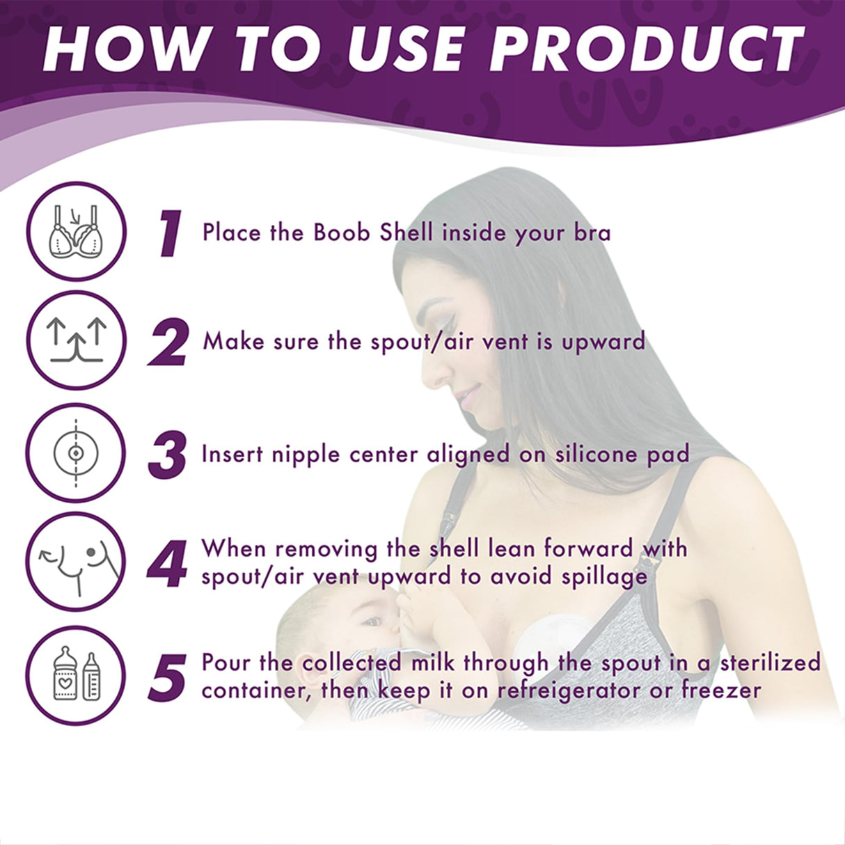Mommyz Love Breast Shells & Milk Catcher for Breastfeeding No Plugs - Breast Milk Catcher to Relieve & Protect Cracked Sore & Engorged Nipples - Breast Shells Milk Collector for Leaking Milk (2 Pack)