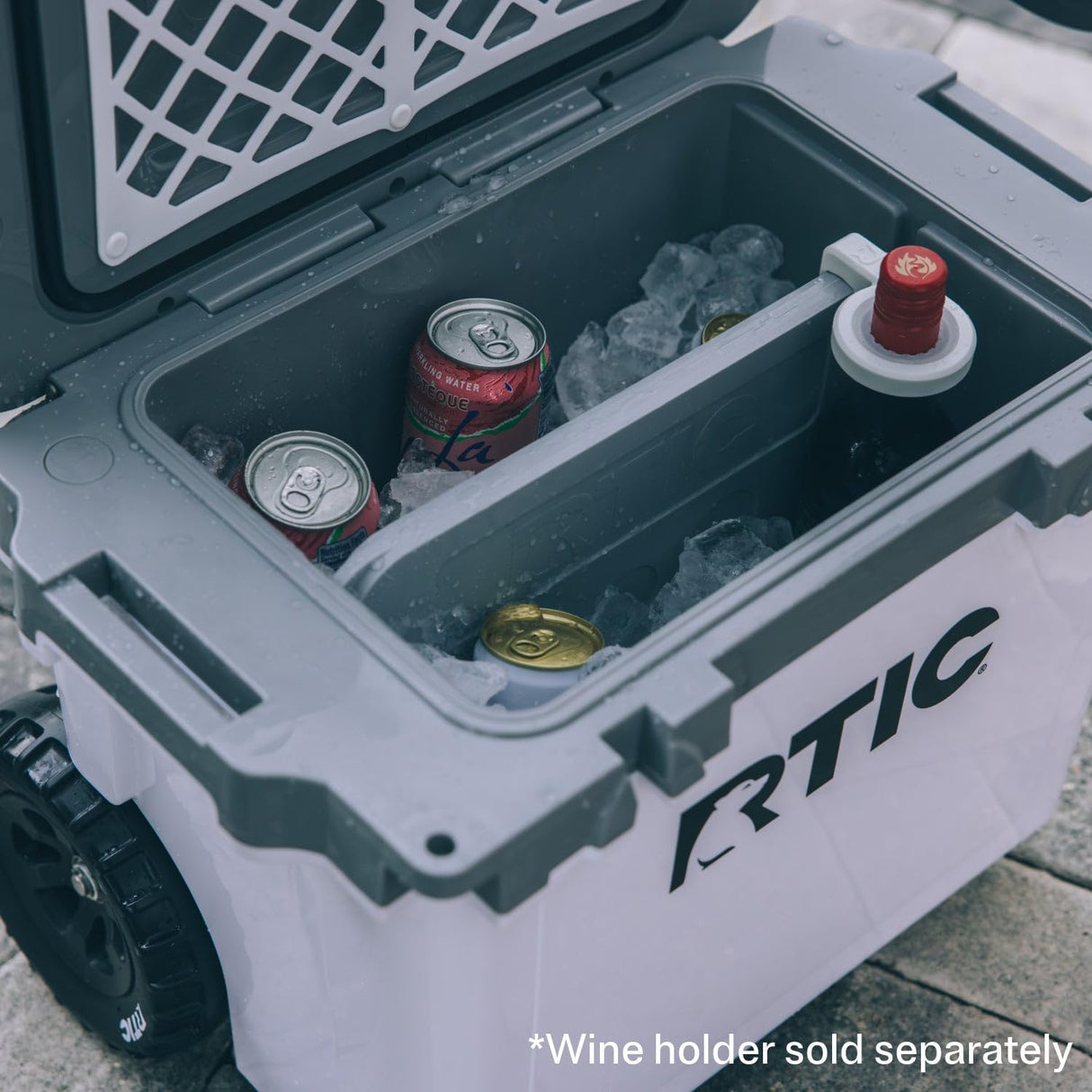 RTIC 22 QT Wheeled Ultra-Light Cooler Freezable Divider Insert Accessories Perfect for Organization, White