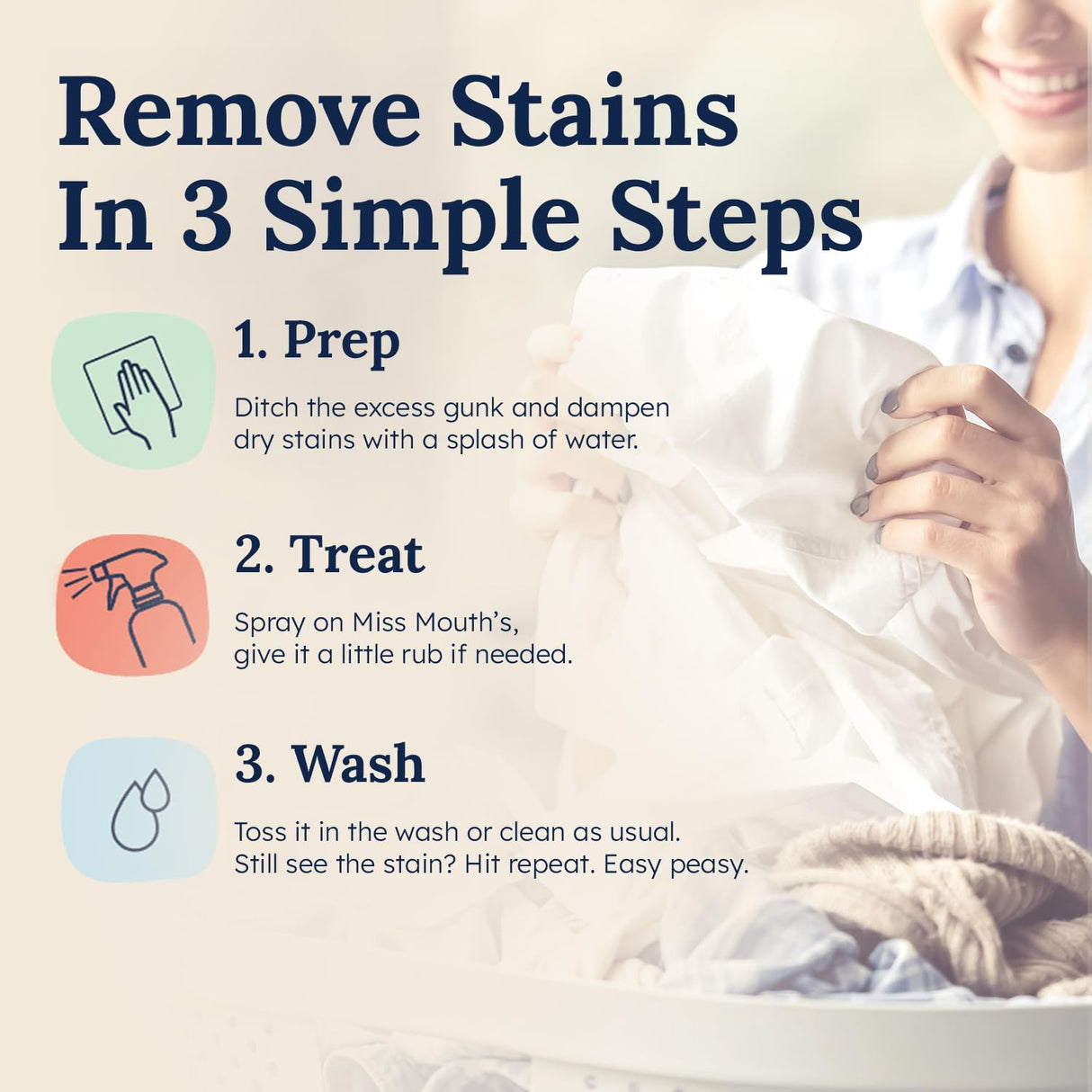Miss Mouth's Messy Eater Stain Treater Spray - 16oz Stain Remover - Newborn & Baby Essentials - No Dry Cleaning Food, Grease, Coffee Off Laundry, Underwear, Fabric
