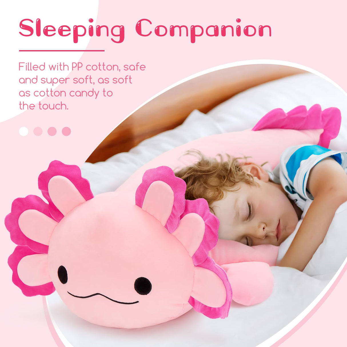 BENINY Large Axolotl Plush Toy, 39" Giant Hot Pink Axolotl Stuffed Animal Plush, Big Huggable Toys Gift for Girls Kids, Long Squishy Pillow for Holiday Birthday Christmas