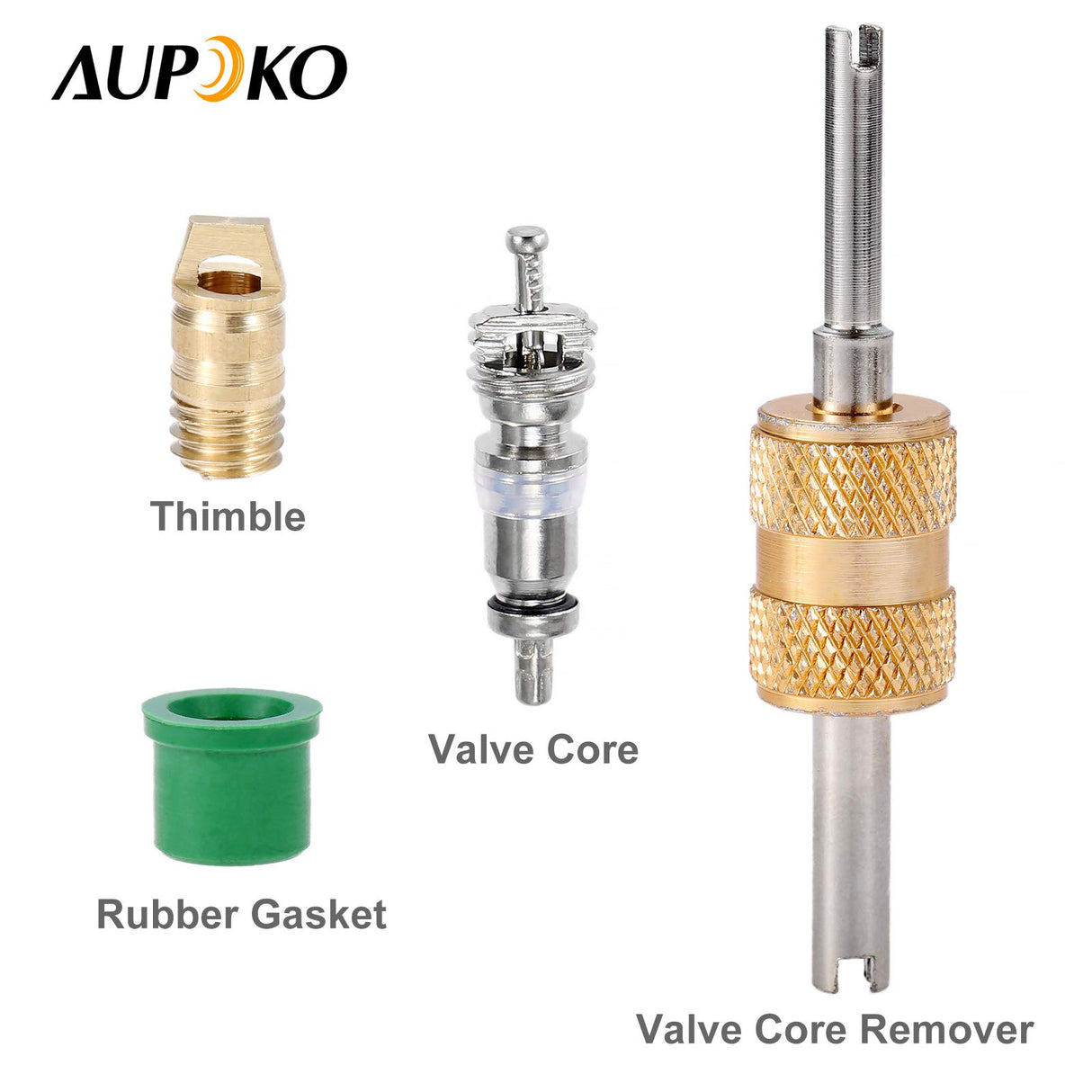 Aupoko R410A Charging Vacuum Port Adapter Kit, 2PC 45 Degree Angled and 90 Degree Charging Vacuum Adapters, 2PC R410A Straight Swivel Adapters, 5/16" Female to 1/4" Male Flare for Mini Split System